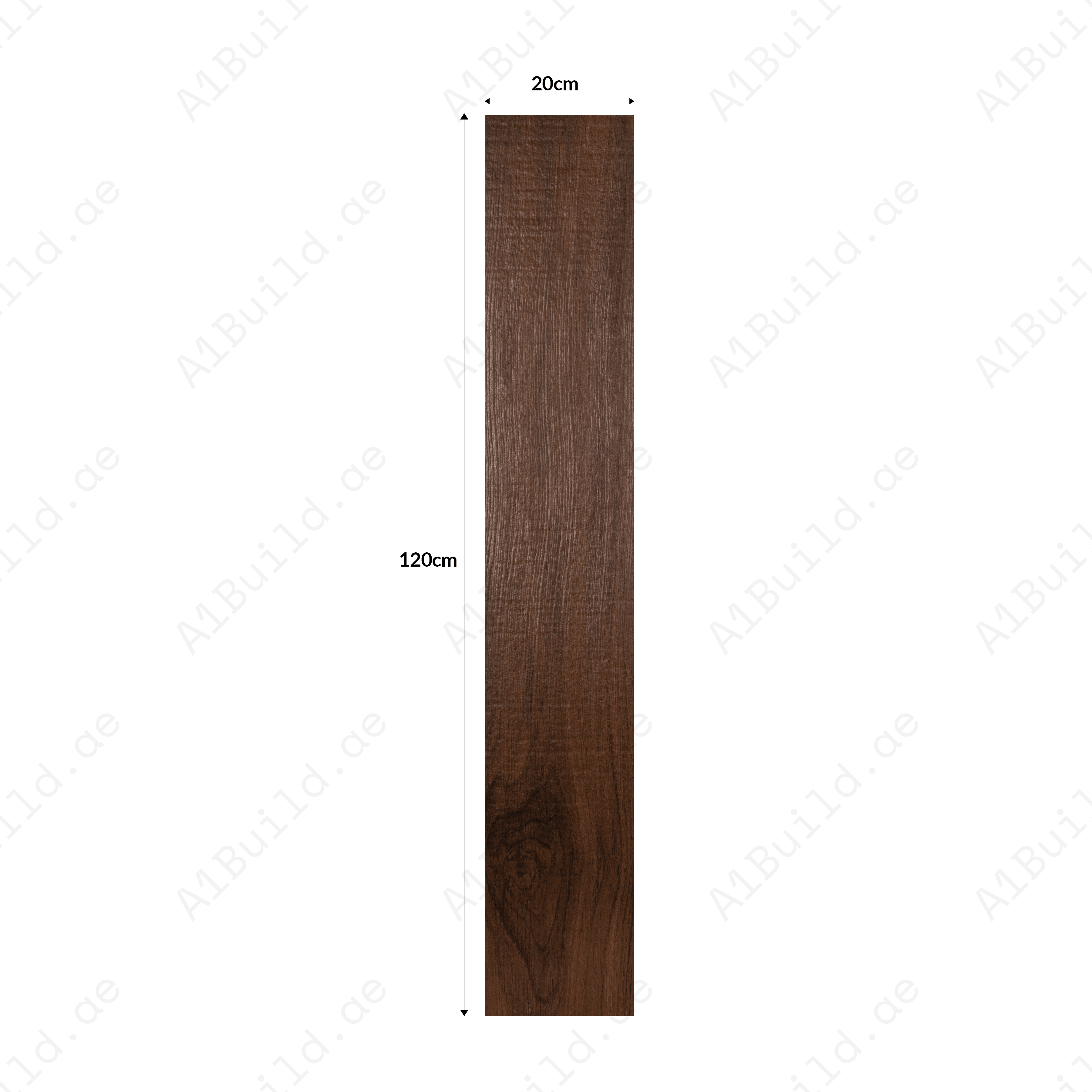 Wenge Cinnamon 20x12cm porcelain tile with 09mm thickness. Wood-inspired cinnamon shade, durable and stylish for walls and floors.