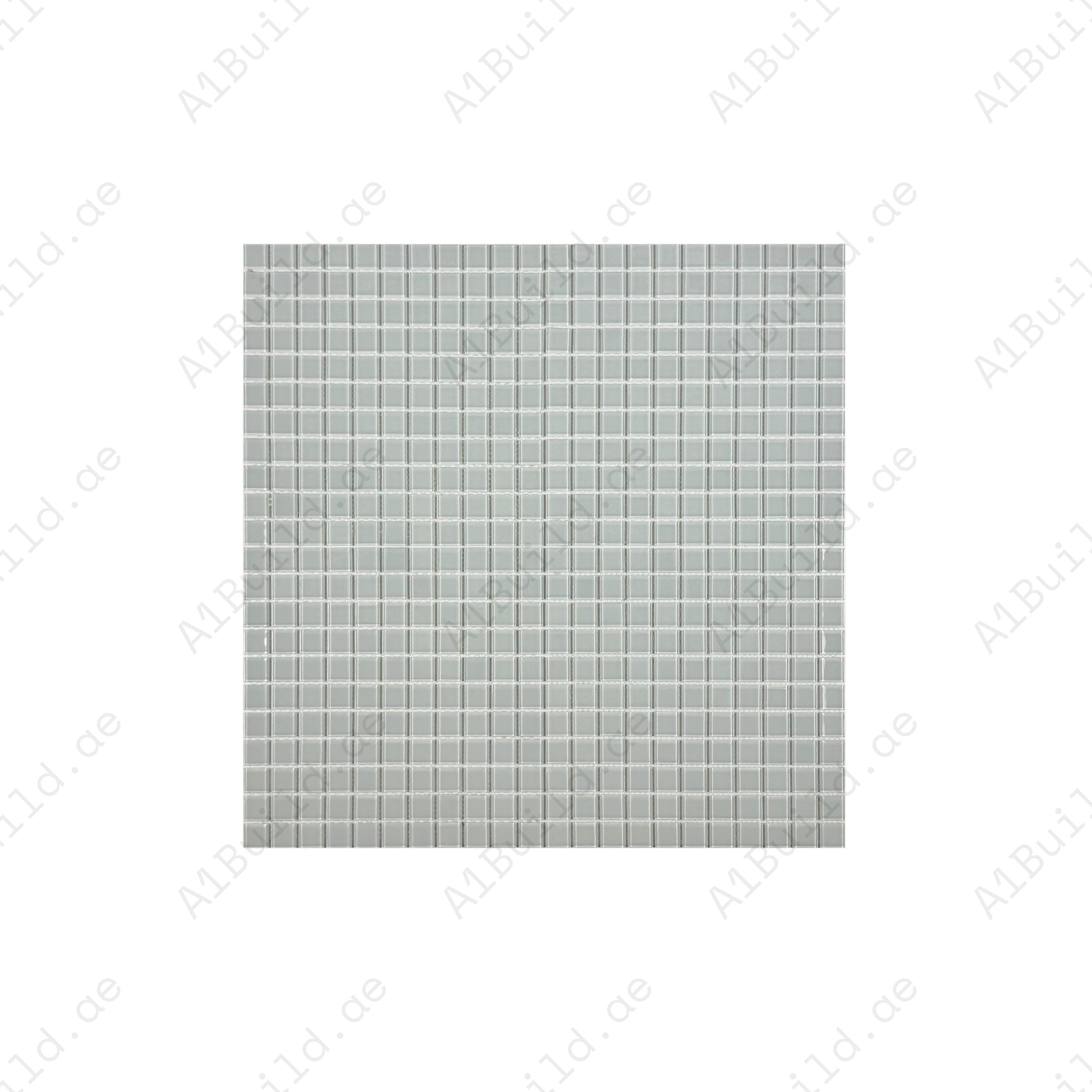 White Crystal Glass Mosaic Tile for luxury pools in Dubai. Durable, UV-resistant, waterproof, and eco-friendly. Perfect for pools, spas, kitchens, and bathrooms.