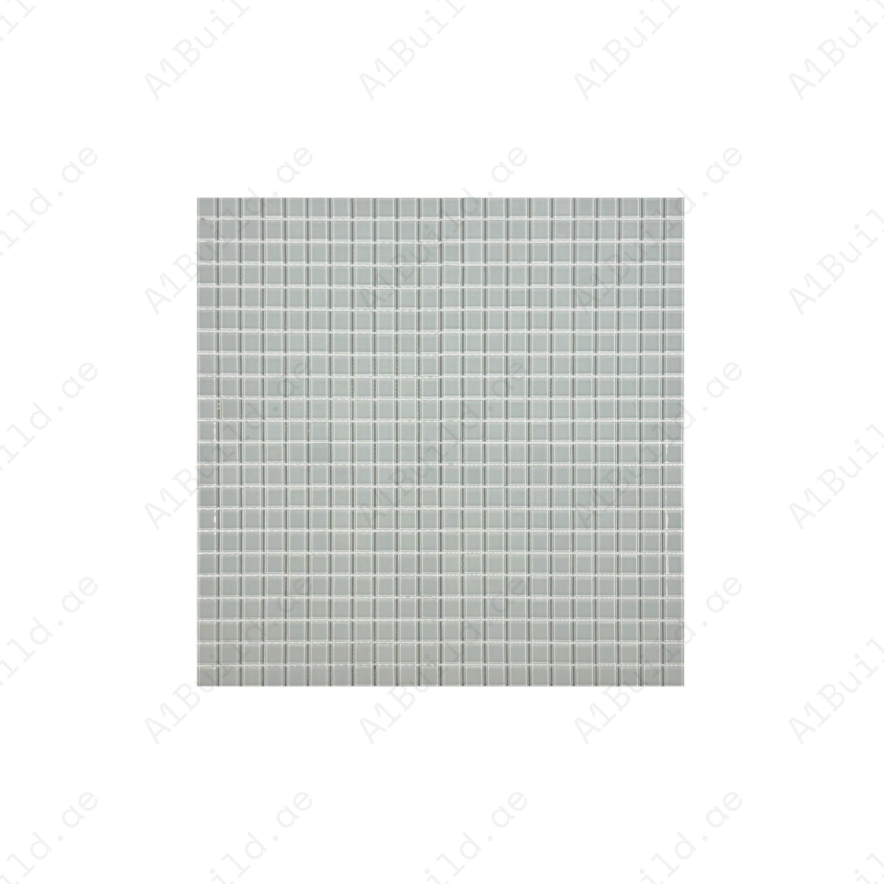 White Crystal Glass Mosaic Tile for luxury pools in Dubai. Durable, UV-resistant, waterproof, and eco-friendly. Perfect for pools, spas, kitchens, and bathrooms.