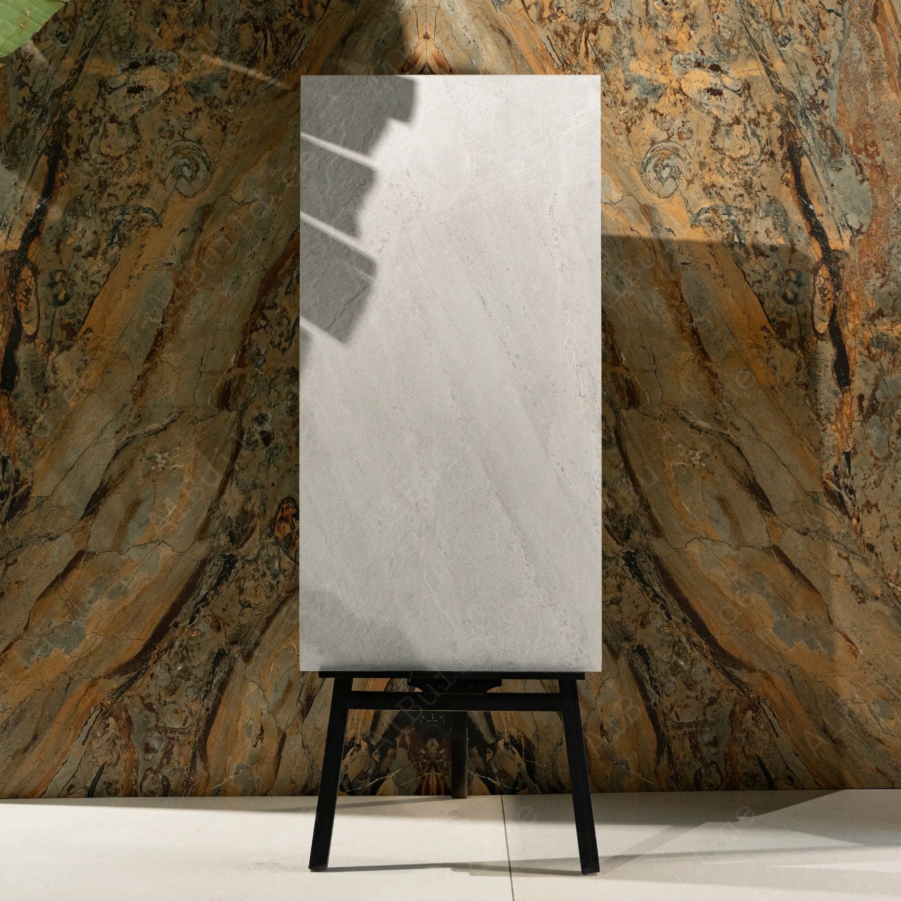 White Travertine 60x120cm x 20mm Matt R11 Porcelain Stone Floor Tile