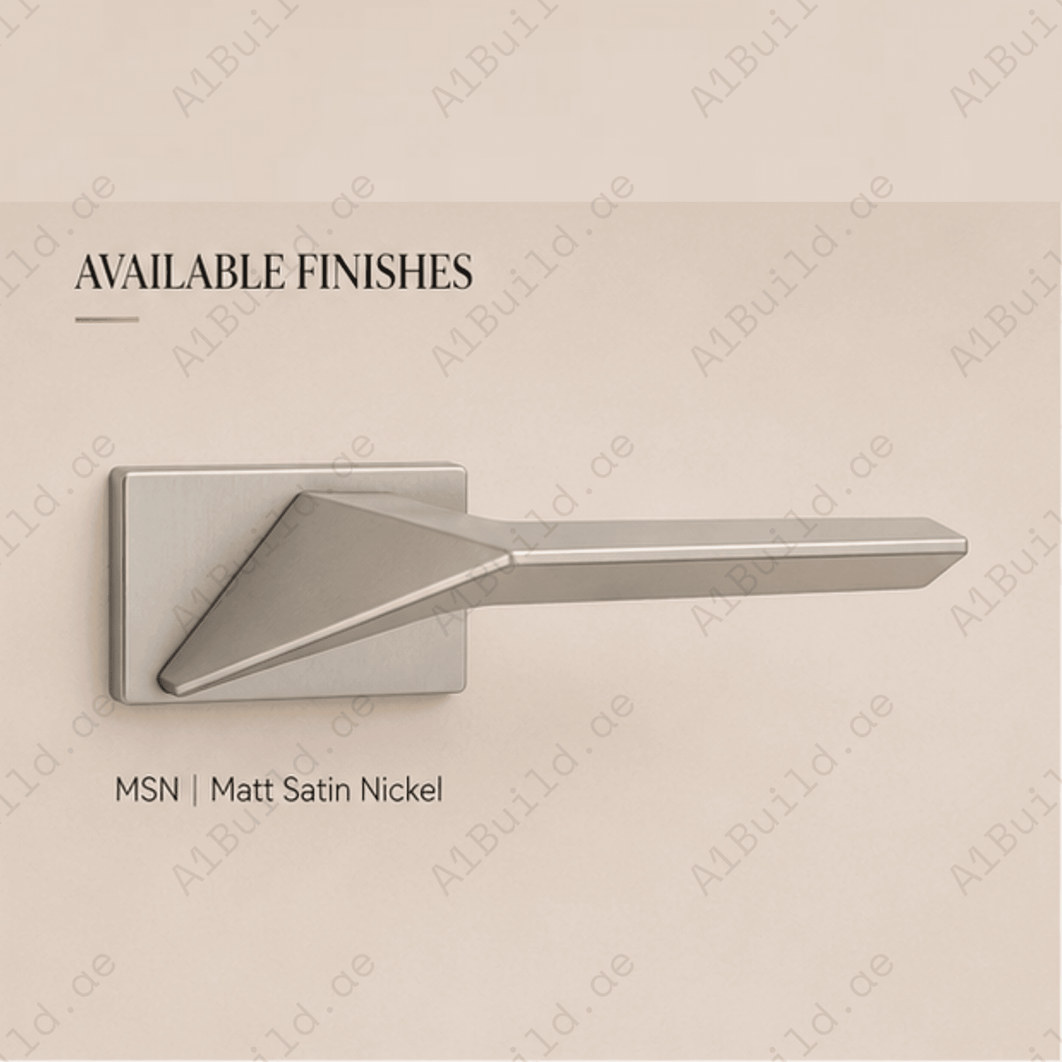 ZR-501 premium zinc alloy door lock handle in Matt Satin Nickel finish. Durable architectural lockset for luxury homes, offices, and modern interiors.