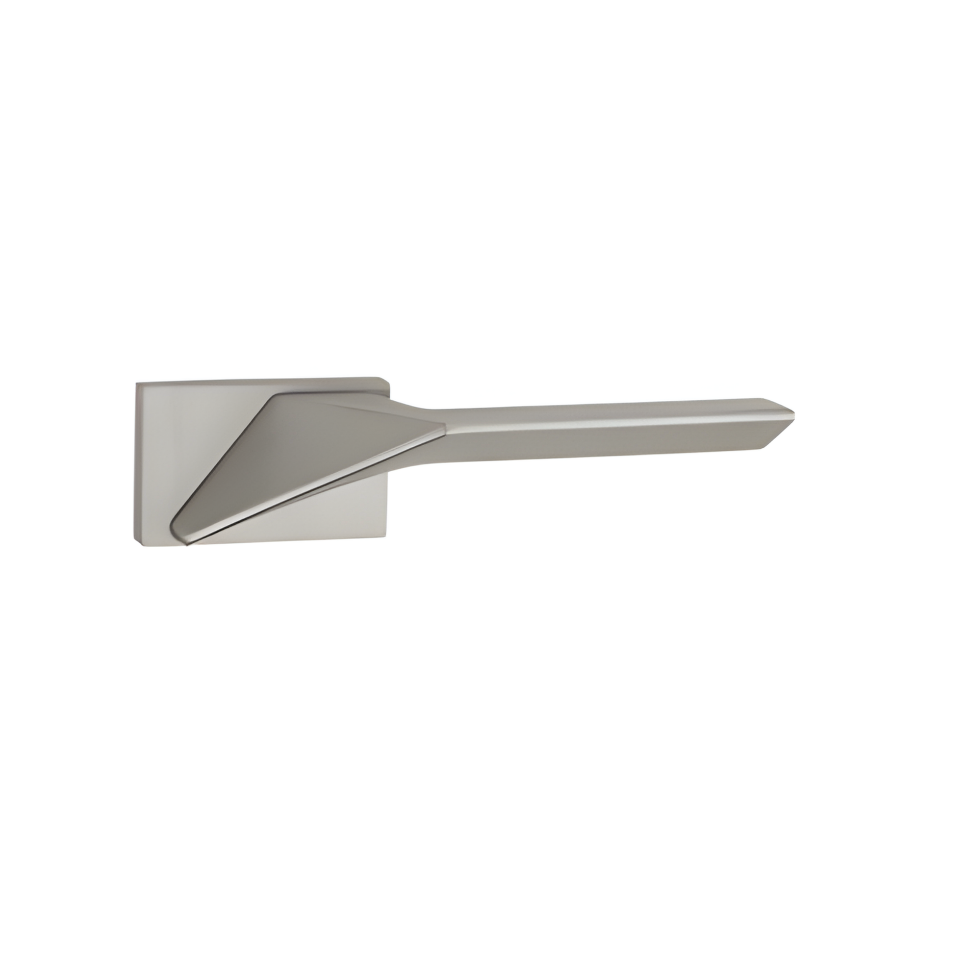 ZR-501 premium zinc alloy door lock handle in Matt Satin Nickel finish. Durable architectural lockset for luxury homes, offices, and modern interiors.