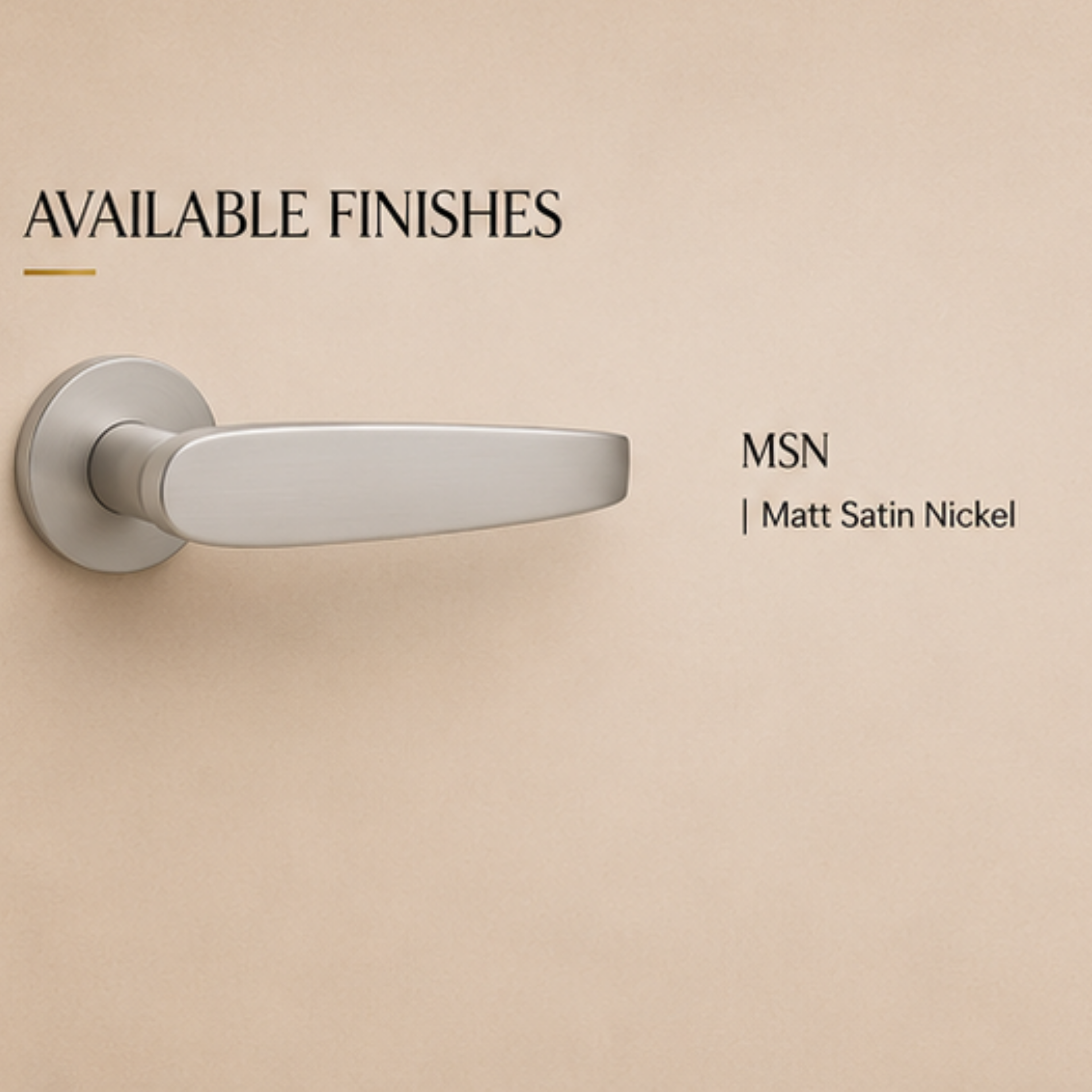 ZR-688 premium zinc alloy door lock handle in Matt Satin Nickel finish. Durable modern architectural hardware for homes, offices, and hotels.