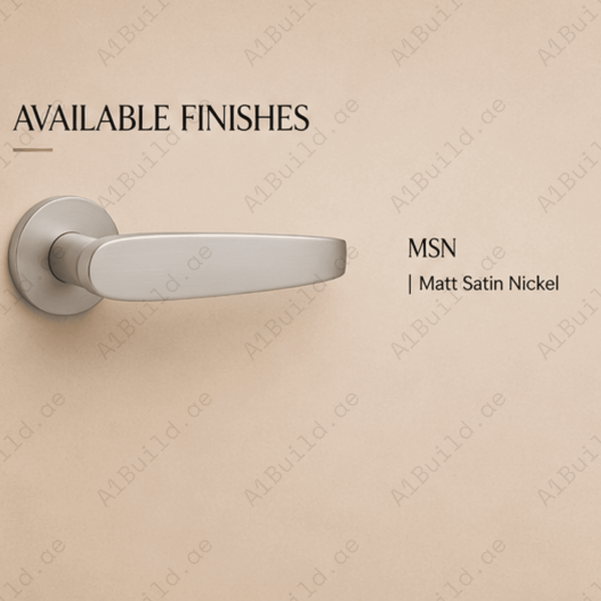 ZR-688 premium zinc alloy door lock handle in Matt Satin Nickel finish. Durable modern architectural hardware for homes, offices, and hotels.