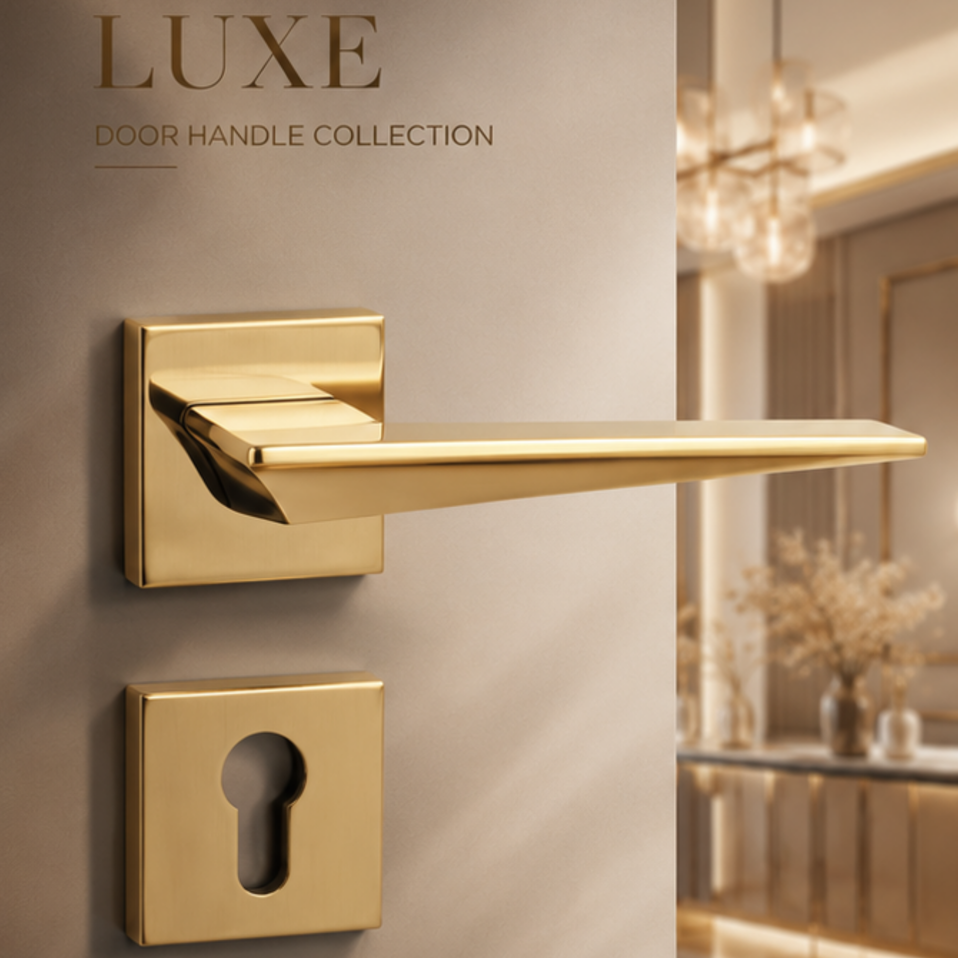 ZR190907 Cylenik Lerk door handle in zinc alloy with MSN Matt Satin Nickel & MBS Black PVD finish. Durable 146x53mm luxury handle for modern interiors. premium