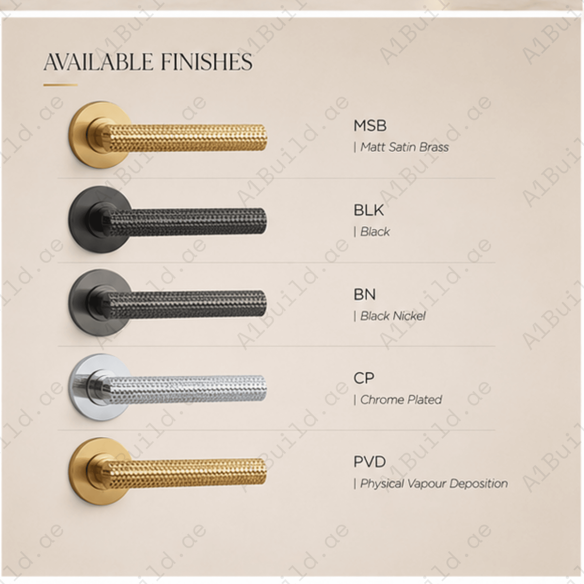 ZR191241 luxury zinc alloy door handle with Black, Chrome, Black Nickel & Satin Nickel PVD finishes. Durable 139x53mm modern interior hardware solution.