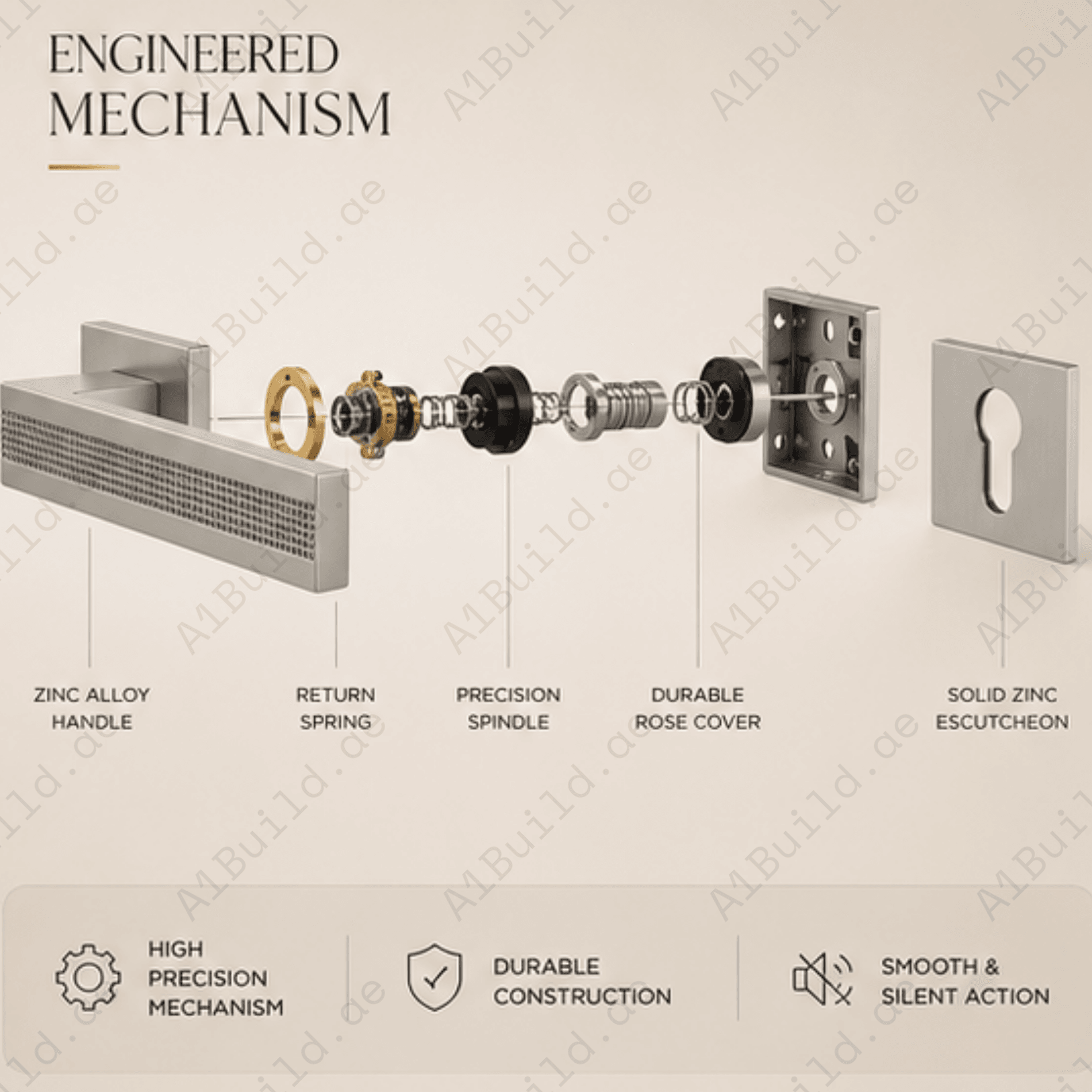 ZR200751 luxury zinc alloy door handle with COF Coffee, Black & Satin Nickel PVD finishes. Durable 129x53mm designer hardware for modern interiors.