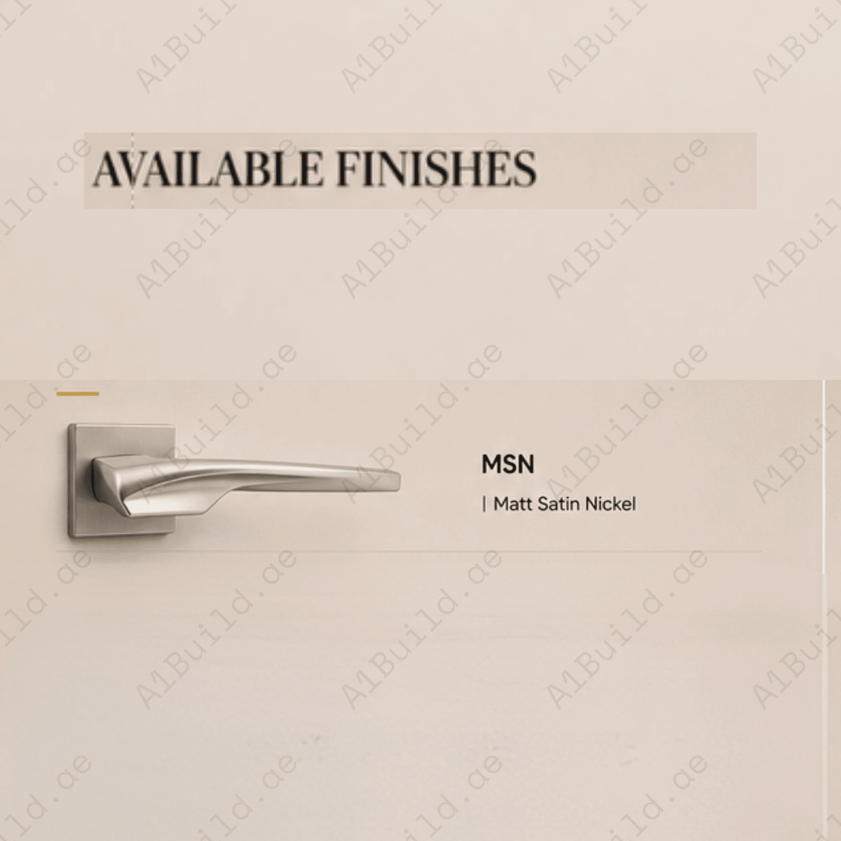 ZR200754 premium zinc alloy door lock handle in Matt Satin Nickel finish. Durable modern architectural hardware for homes, hotels, and offices.