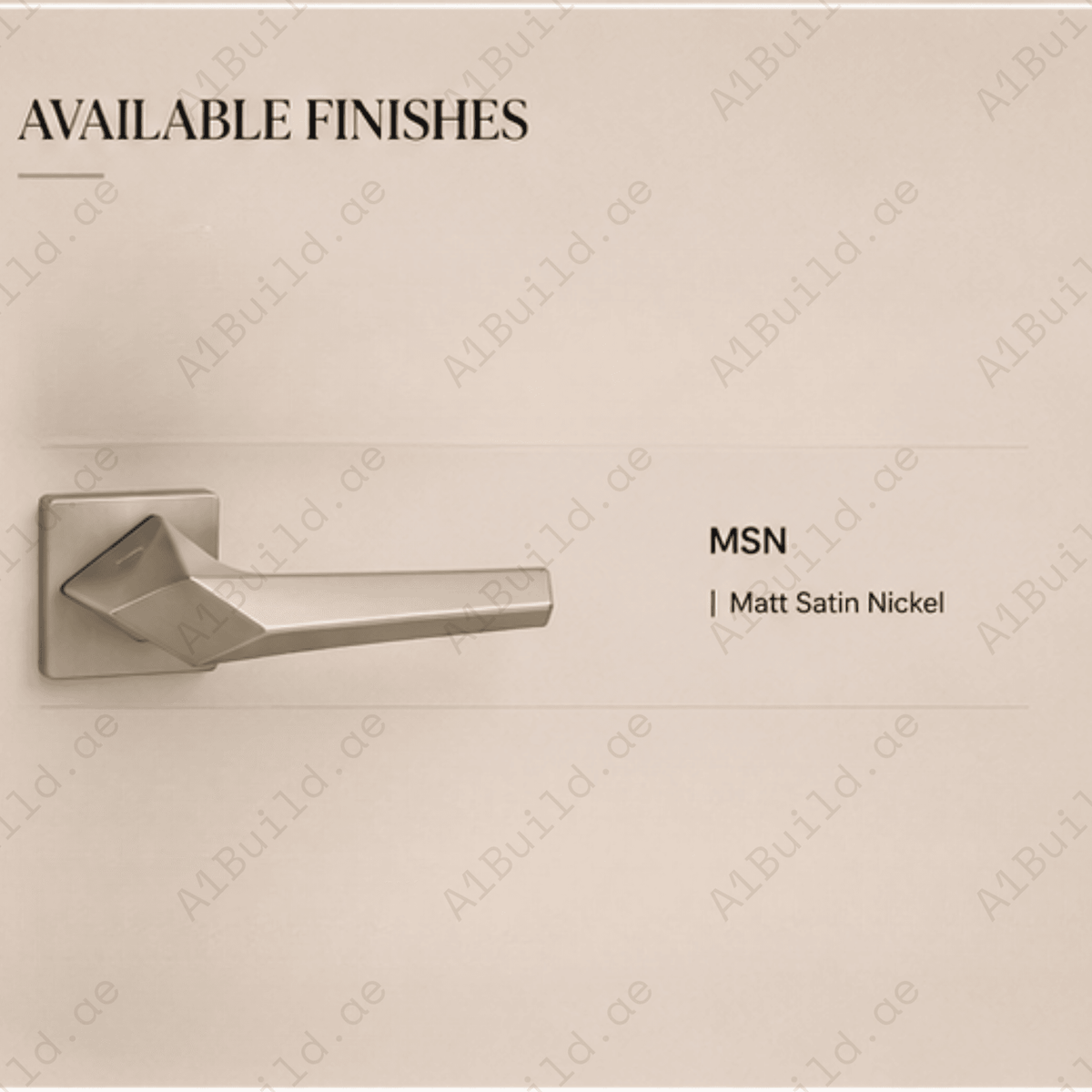 ZR200819 premium zinc alloy door lock handle in Matt Satin Nickel finish. Durable architectural hardware for luxury homes, offices, and modern interiors.