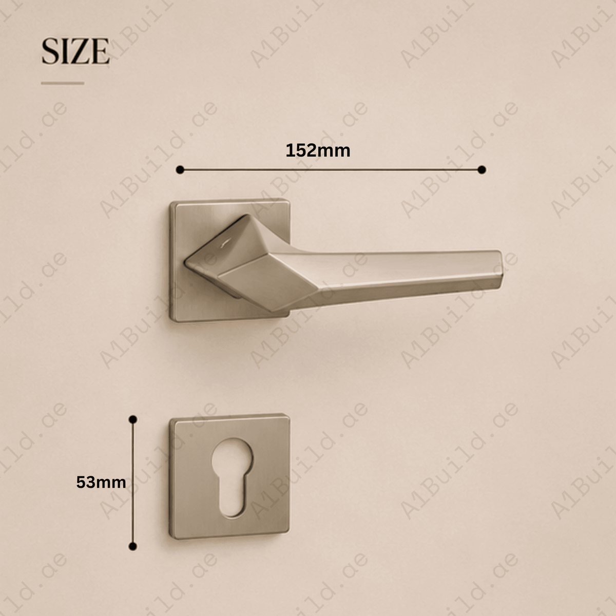 ZR200819 premium zinc alloy door lock handle in Matt Satin Nickel finish. Durable architectural hardware for luxury homes, offices, and modern interiors.