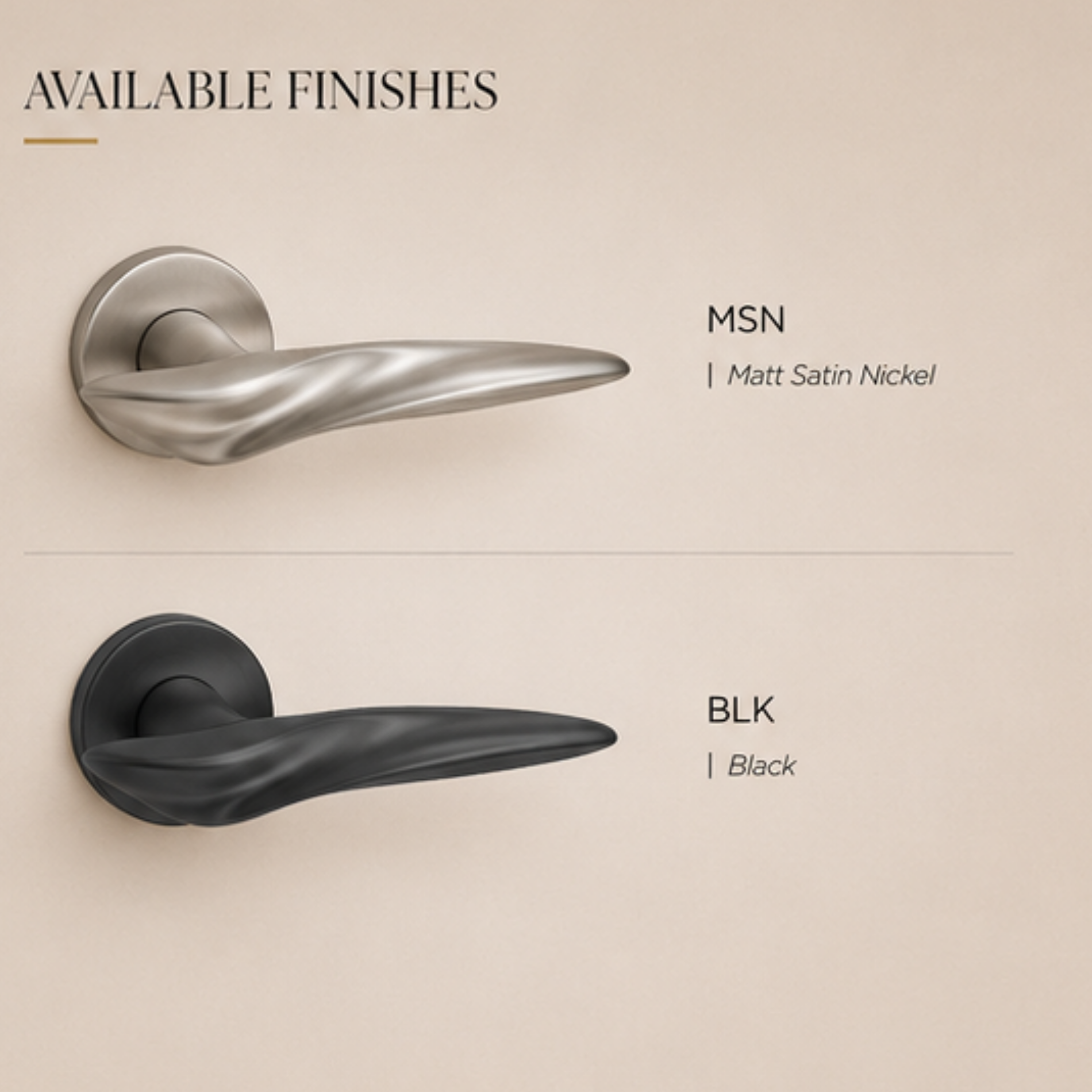 ZR200988 luxury zinc alloy door handle in Matt Satin Nickel and Black finish. Durable 150x54mm designer hardware for modern luxury interiors.