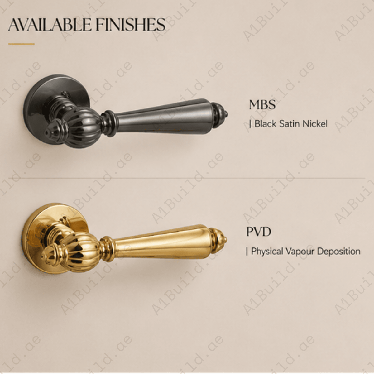 ZR210435 luxury zinc alloy door handle in Black Satin Nickel PVD finish. Durable 148x52mm designer hardware for modern luxury interiors.