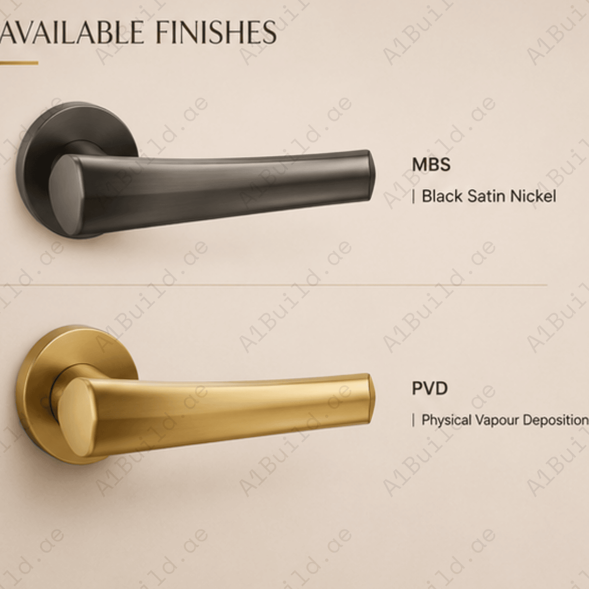 ZR230444 luxury zinc alloy door handle with Black Satin Nickel PVD finish. Premium architectural hardware for modern homes, hotels and offices.