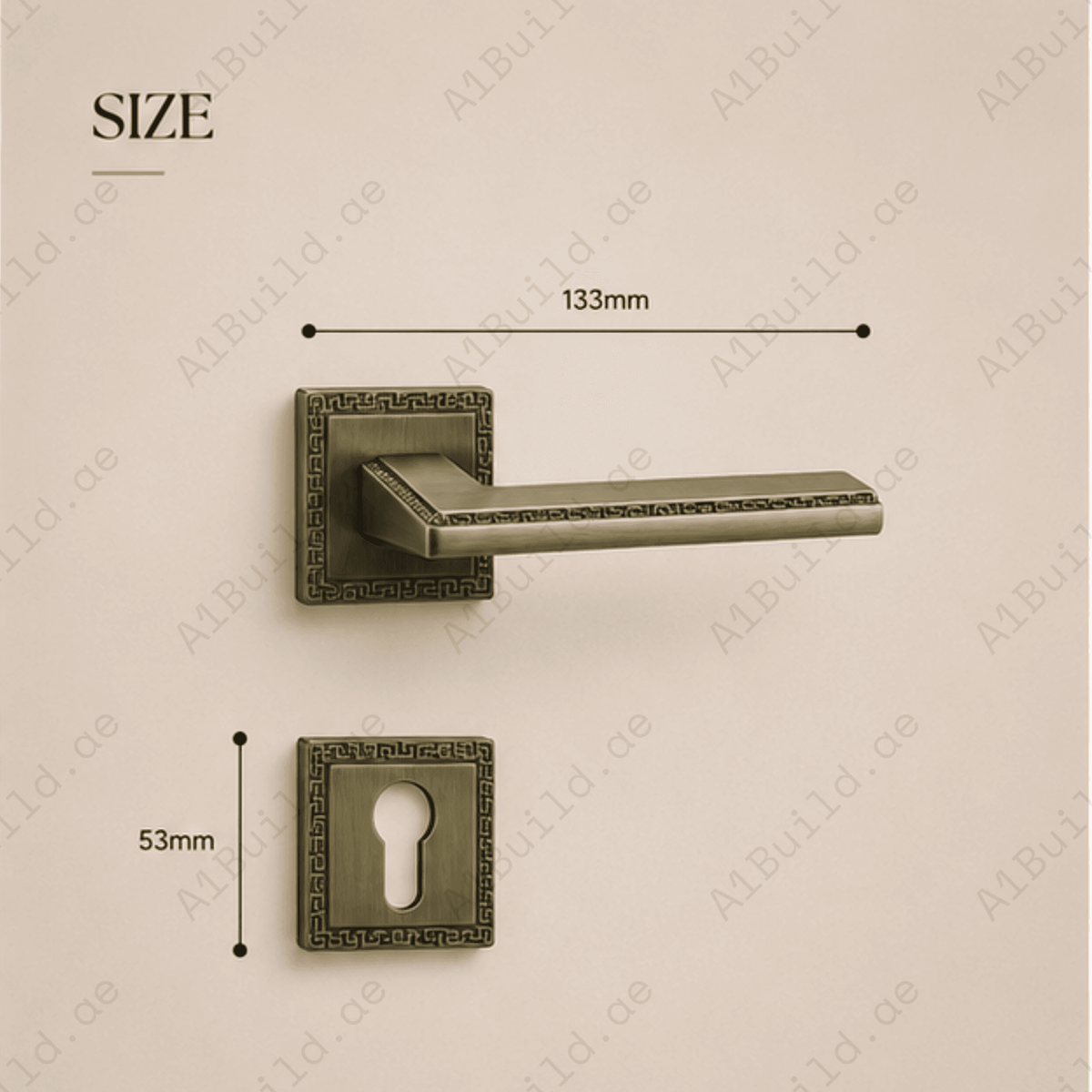 ZR230455 luxury zinc alloy door handle in Satin Brass, Coffee and Antique Brass finishes. Premium designer hardware for warm modern interiors.
