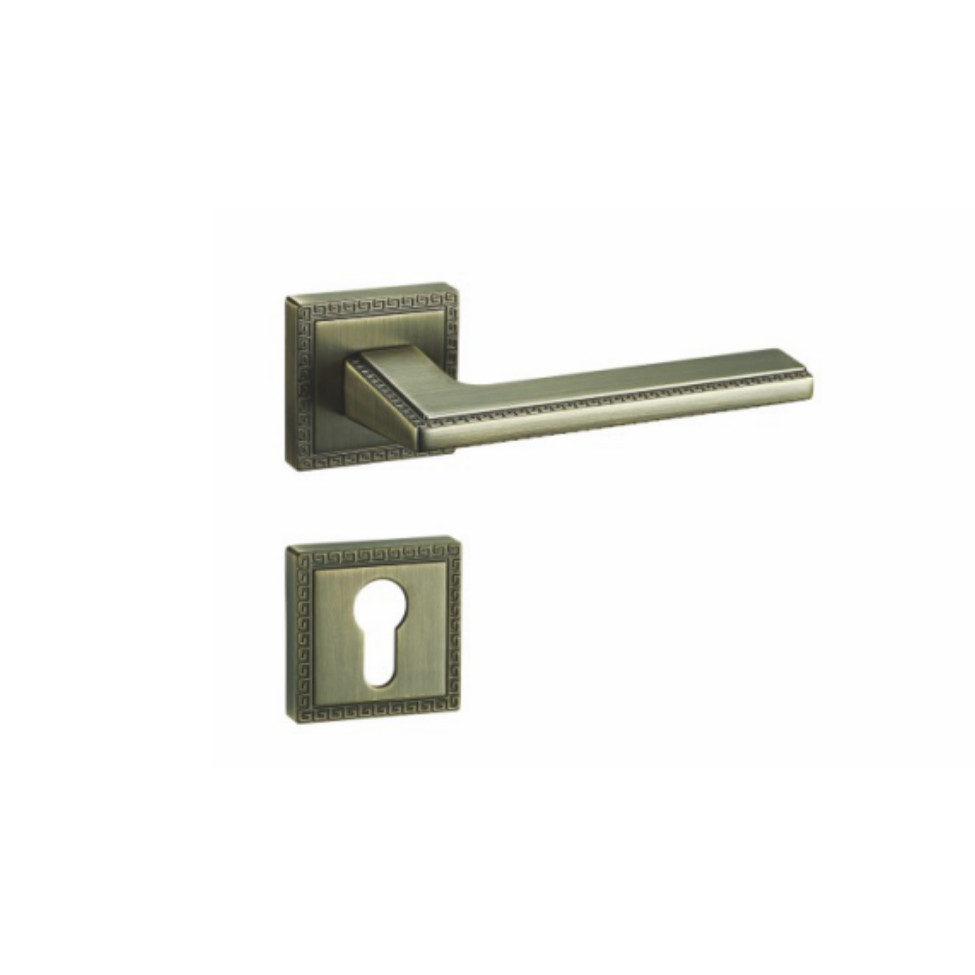 ZR230455 luxury zinc alloy door handle in Satin Brass, Coffee and Antique Brass finishes. Premium designer hardware for warm modern interiors.