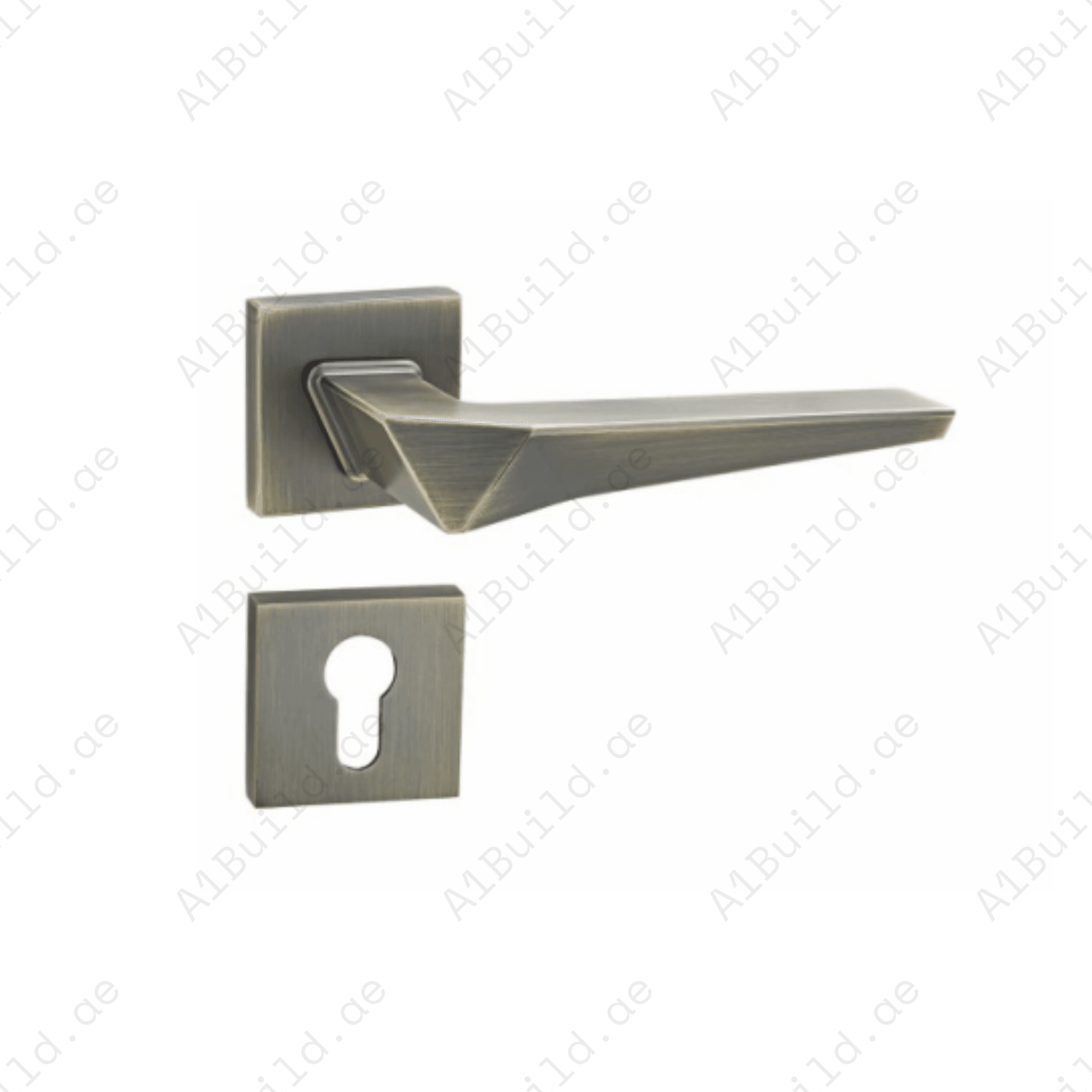 ZR230468 luxury zinc alloy door handle in Satin Nickel, Satin Brass and Antique Brass finishes. Premium modern hardware for elegant interiors.