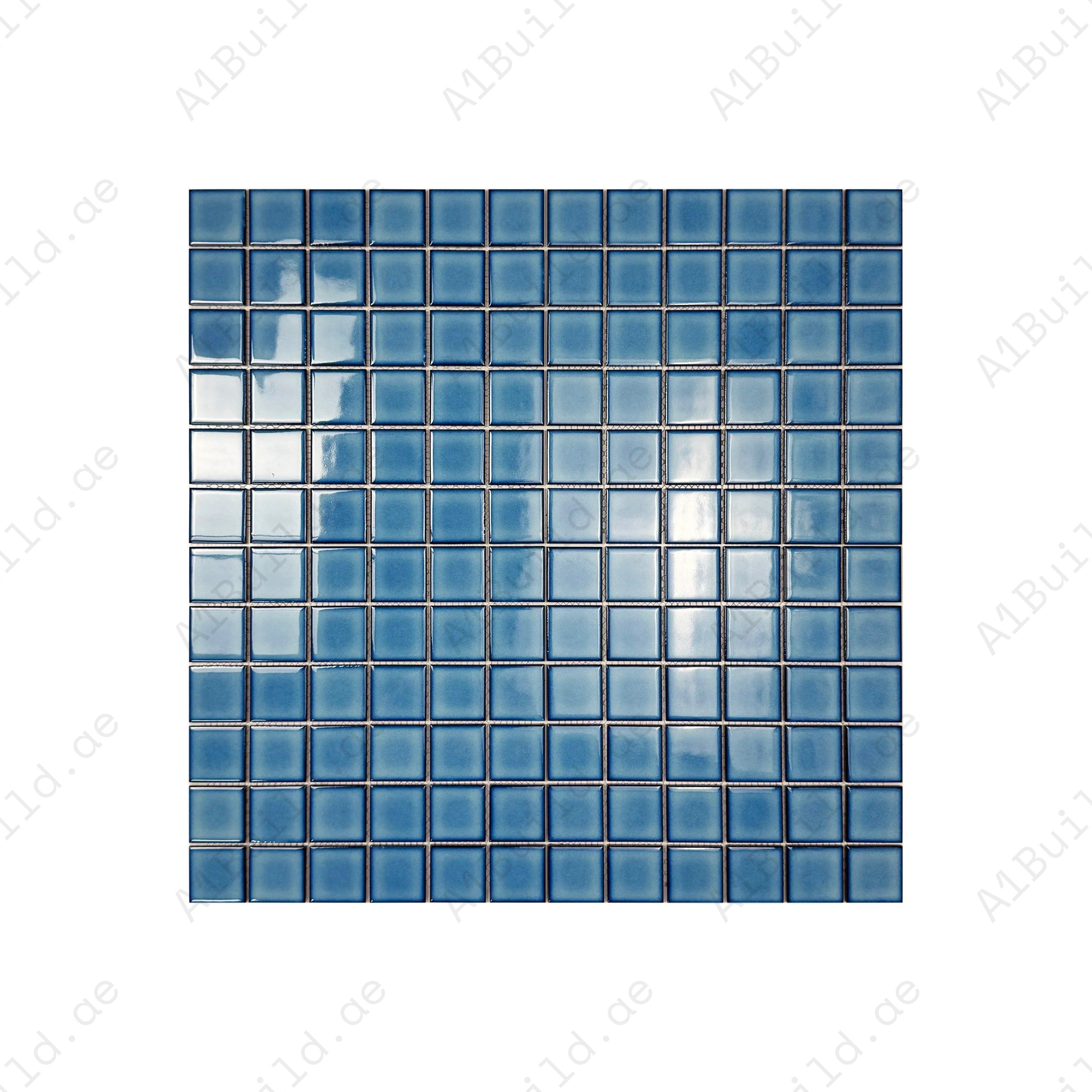Zen Azure Blue Crystalline Glazed Porcelain Mosaic – durable, slip-resistant pool tile for swimming pools, spas & water features, built for luxury & safety.