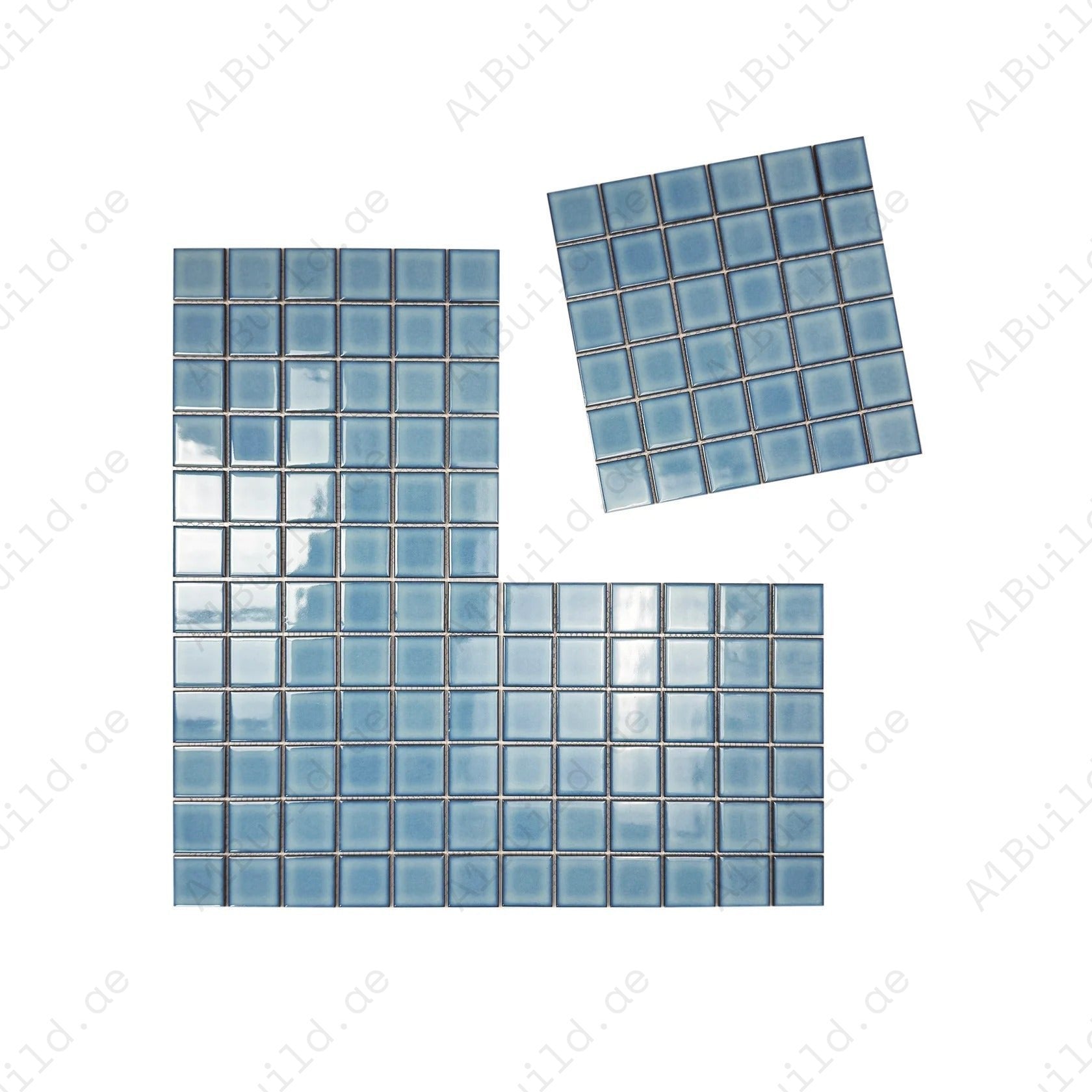 Zen Light Blue Crystalline Glazed Porcelain Mosaic – durable, slip-resistant tiles for pools, spas & water features, offering luxury, safety & strength.