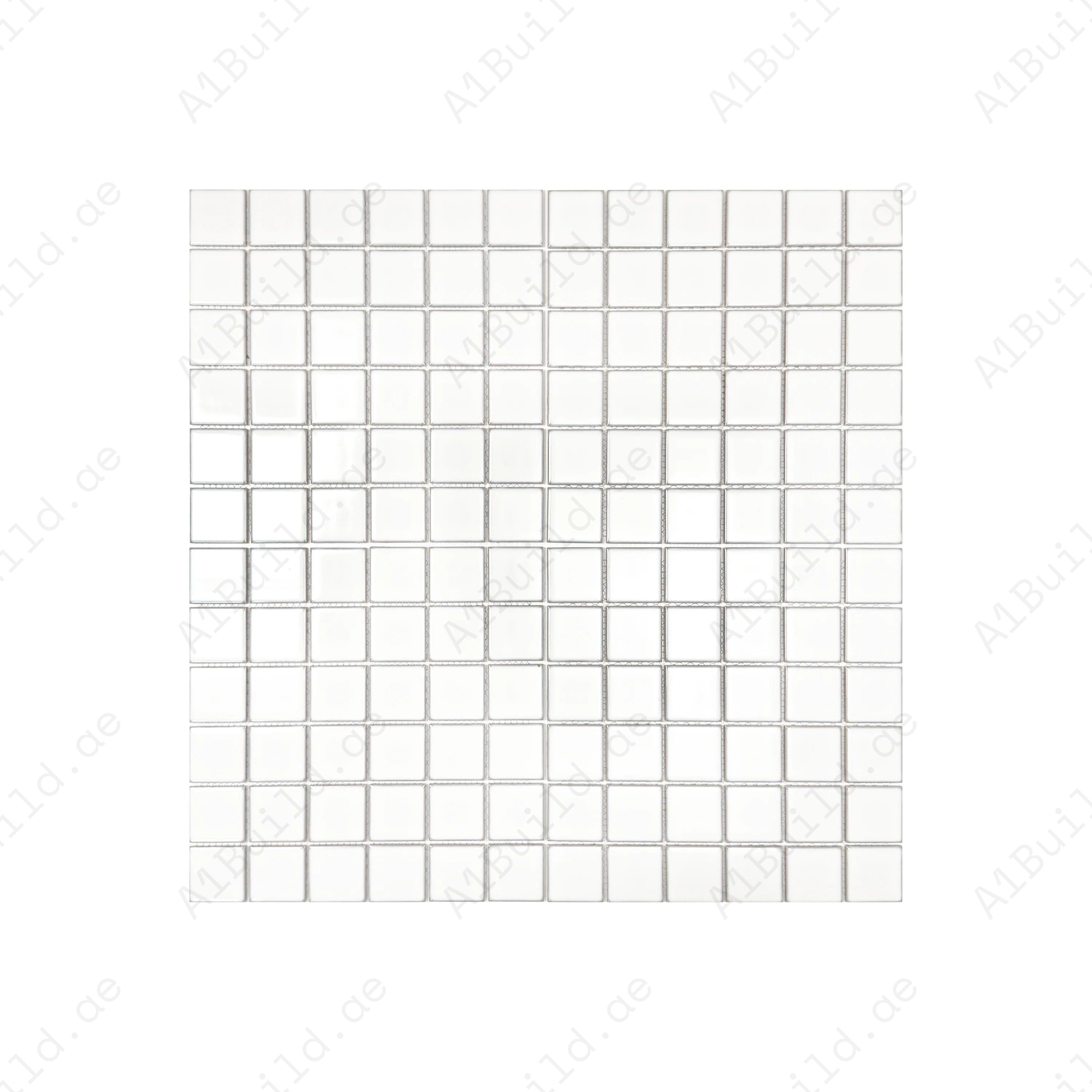 Zen White Crystalline Glazed Porcelain Mosaic – durable, slip-resistant tiles for swimming pools, spas & water features, offering luxury, safety & strength.