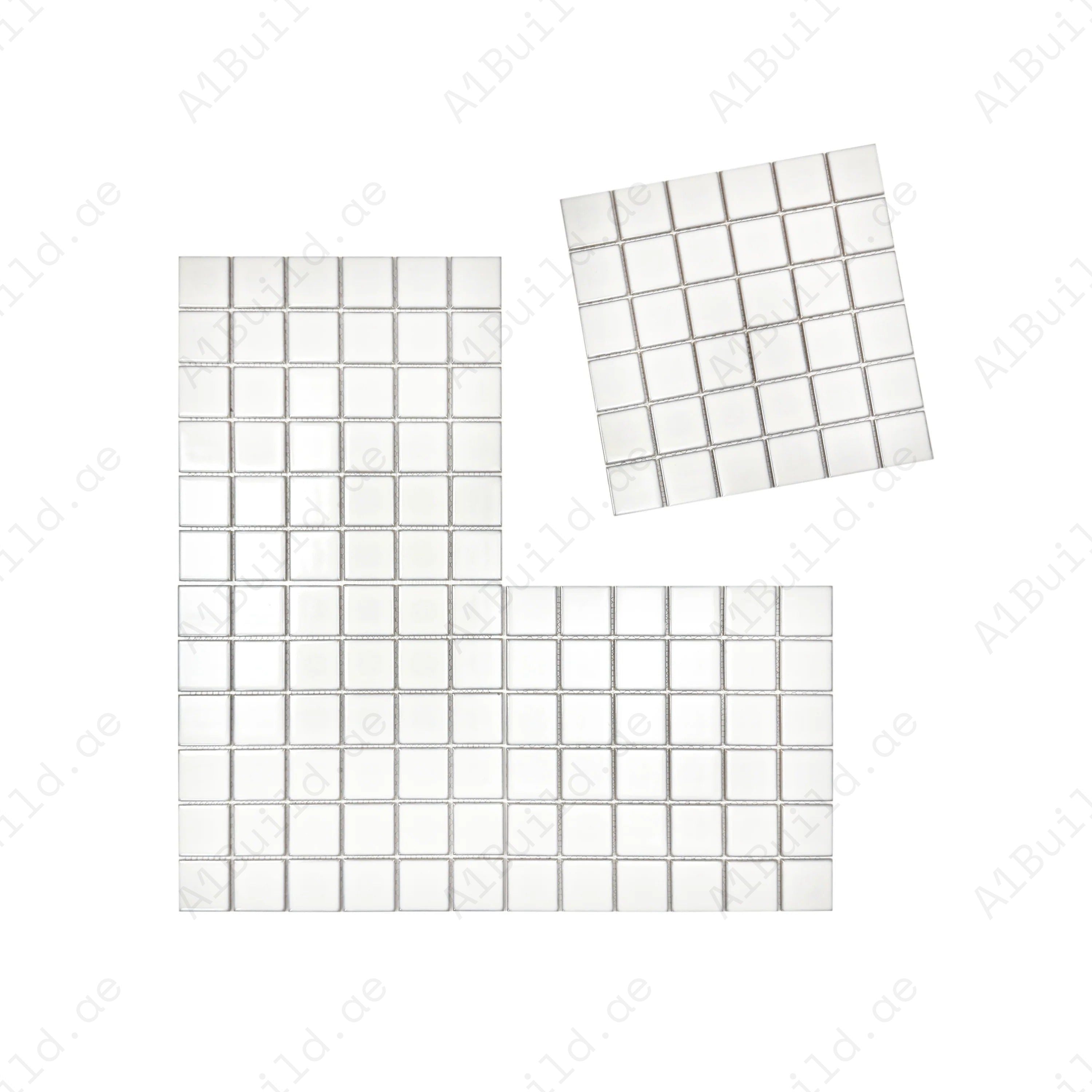 Zen White Crystalline Glazed Porcelain Mosaic – durable, slip-resistant tiles for swimming pools, spas & water features, offering luxury, safety & strength.