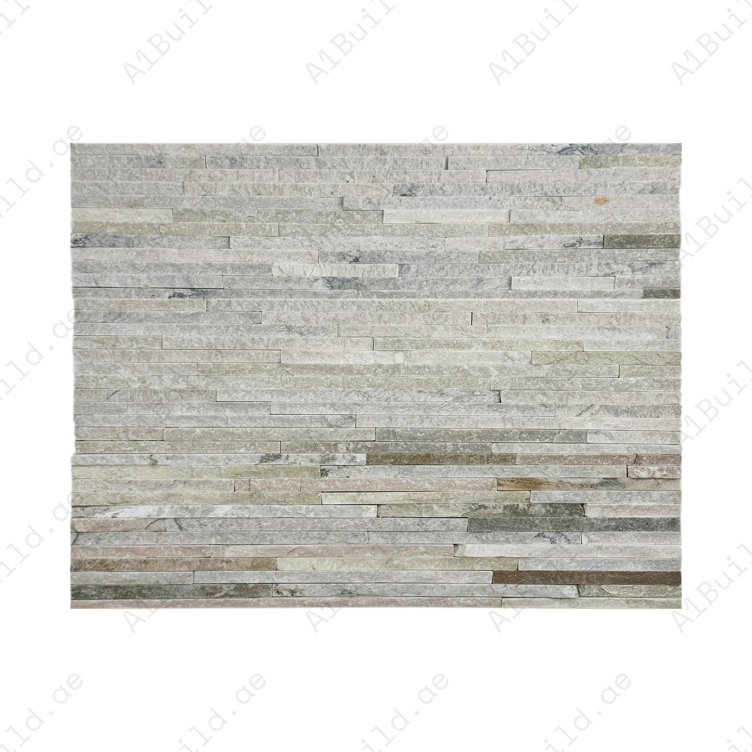 Twilight Stream Series P014 Pink & Saga Green & Hunter Green& Cotton White Mixed Flat Slate Wall Cladding