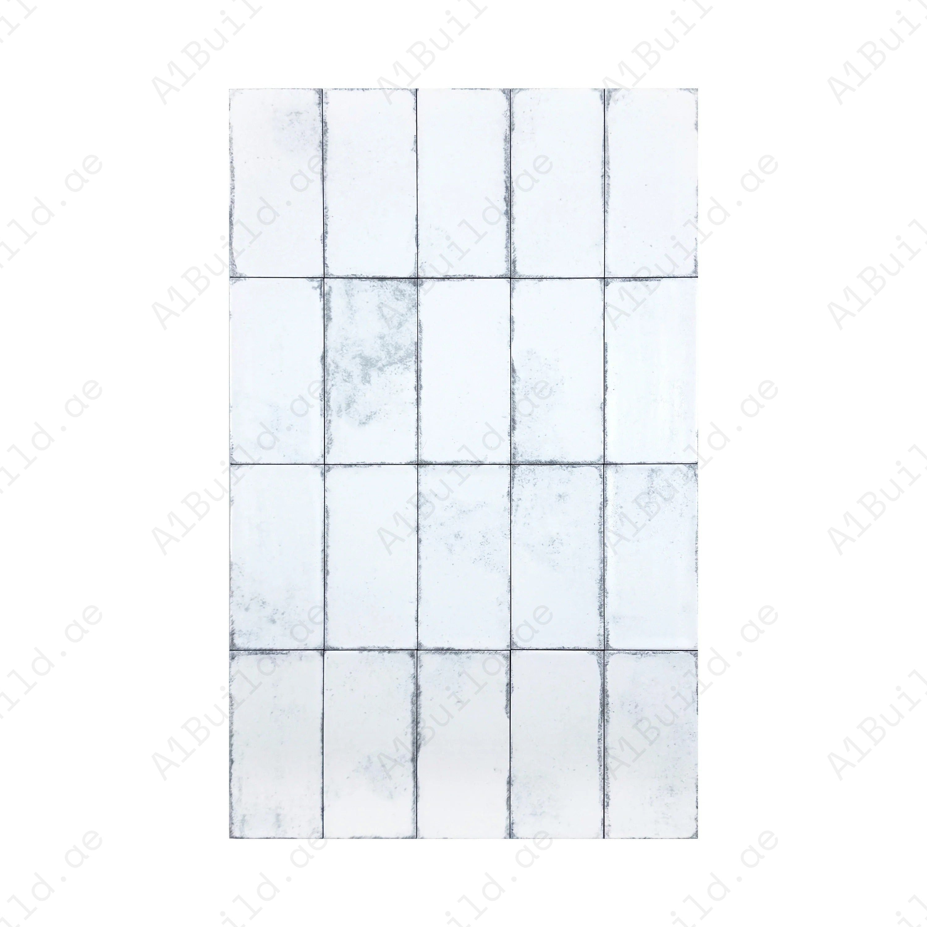 Snow White matte ceramic tile with sleek long-strip design. Durable, waterproof, scratch & stain-resistant—perfect for walls, floors, kitchens & bathrooms.