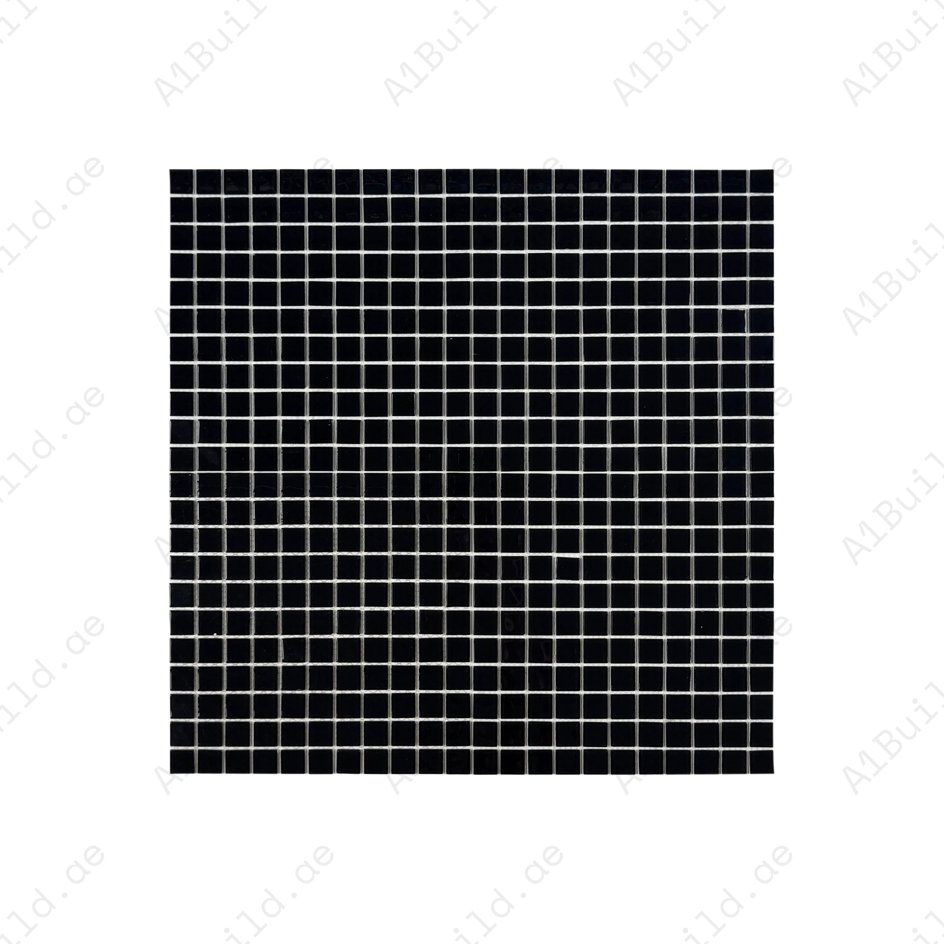 Azure Enchantment Series Black Crystal Glass Mosaic