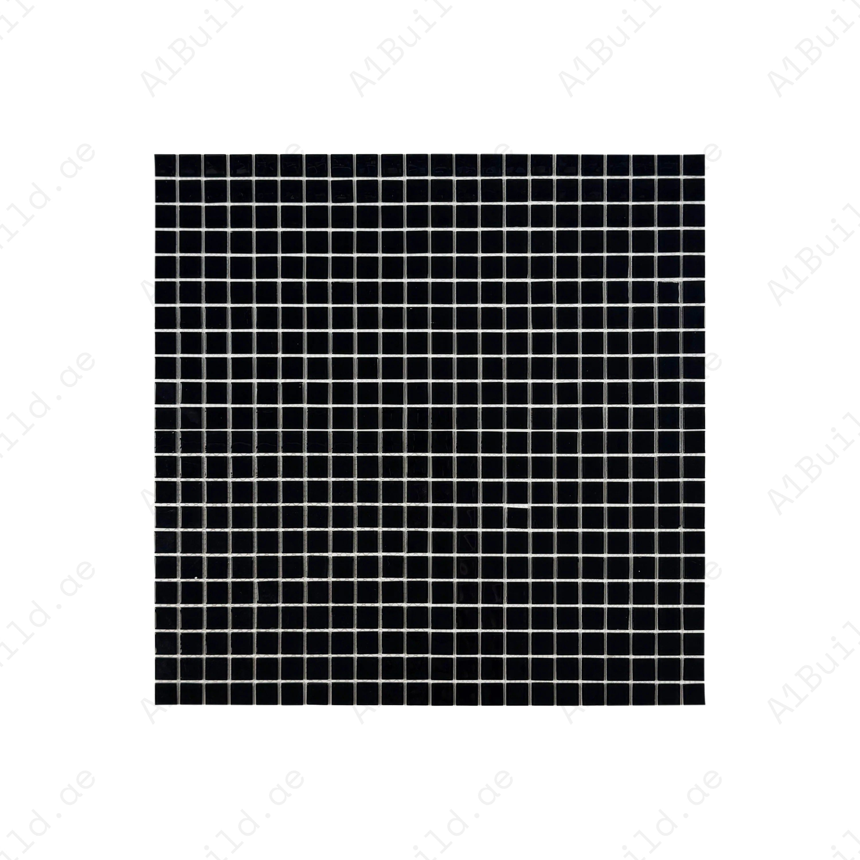 Azure Enchantment Series Black Crystal Glass Mosaic