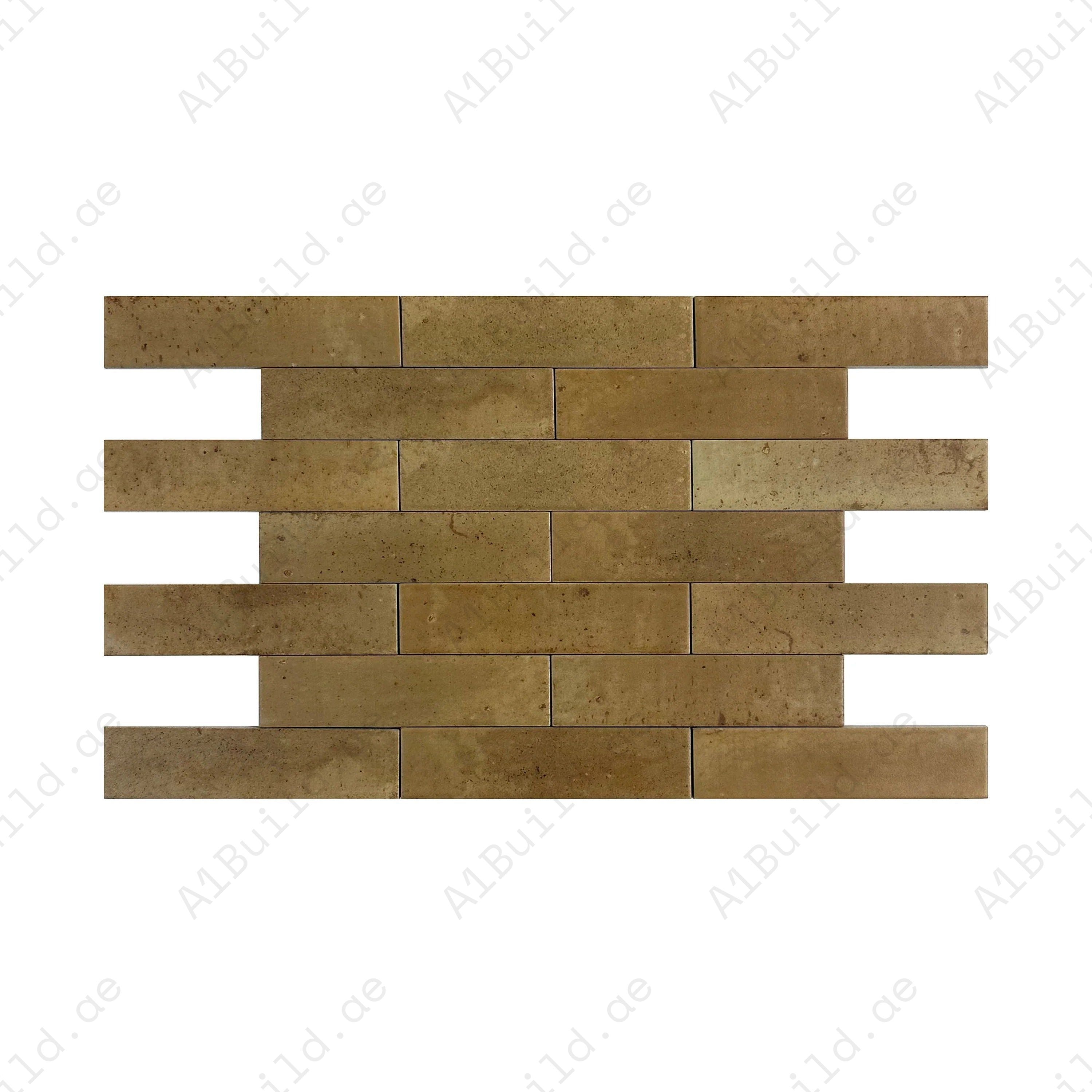 Earthy Brown Matte Porcelain Artisanal Tile