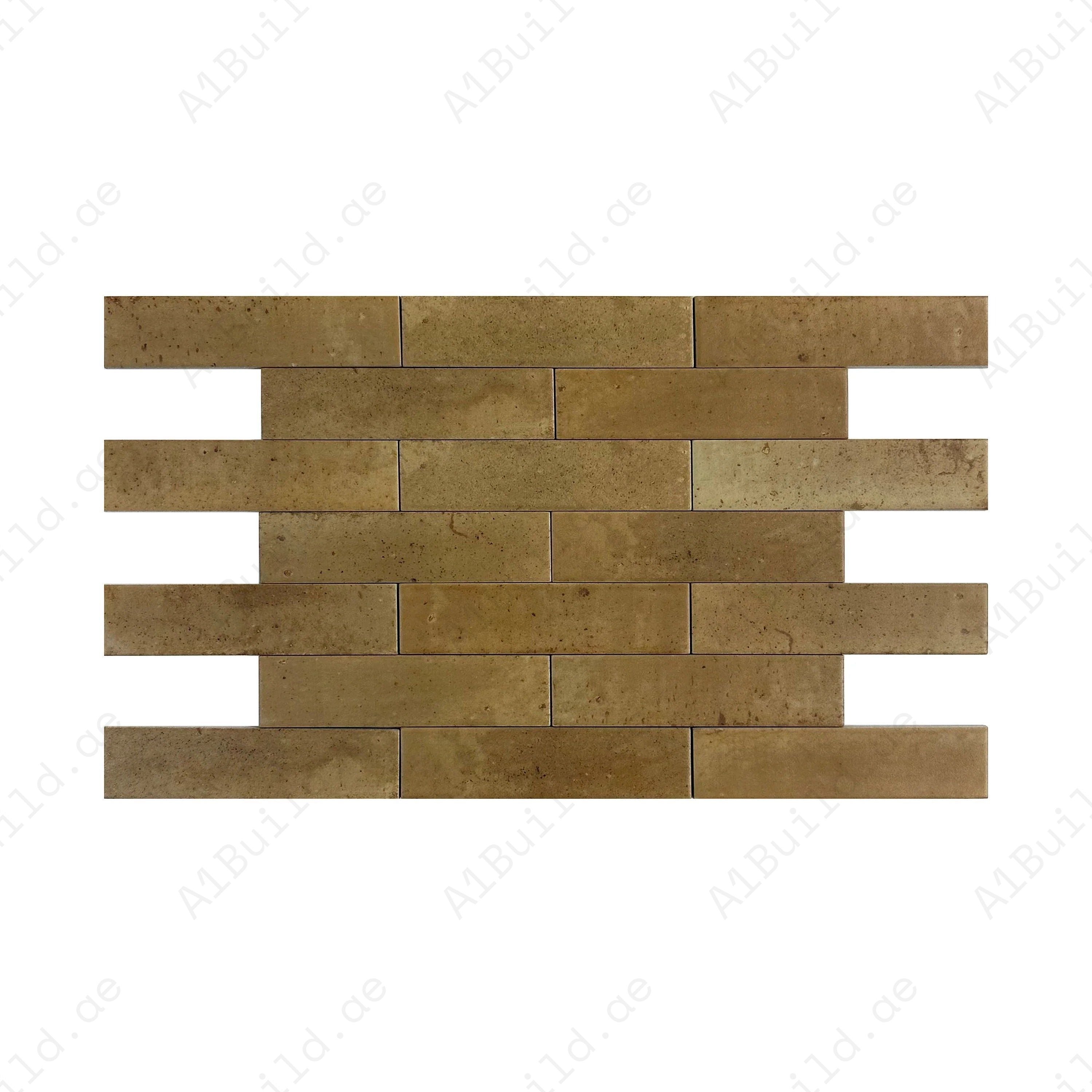 Earthy Brown Matte Porcelain Artisanal Tile