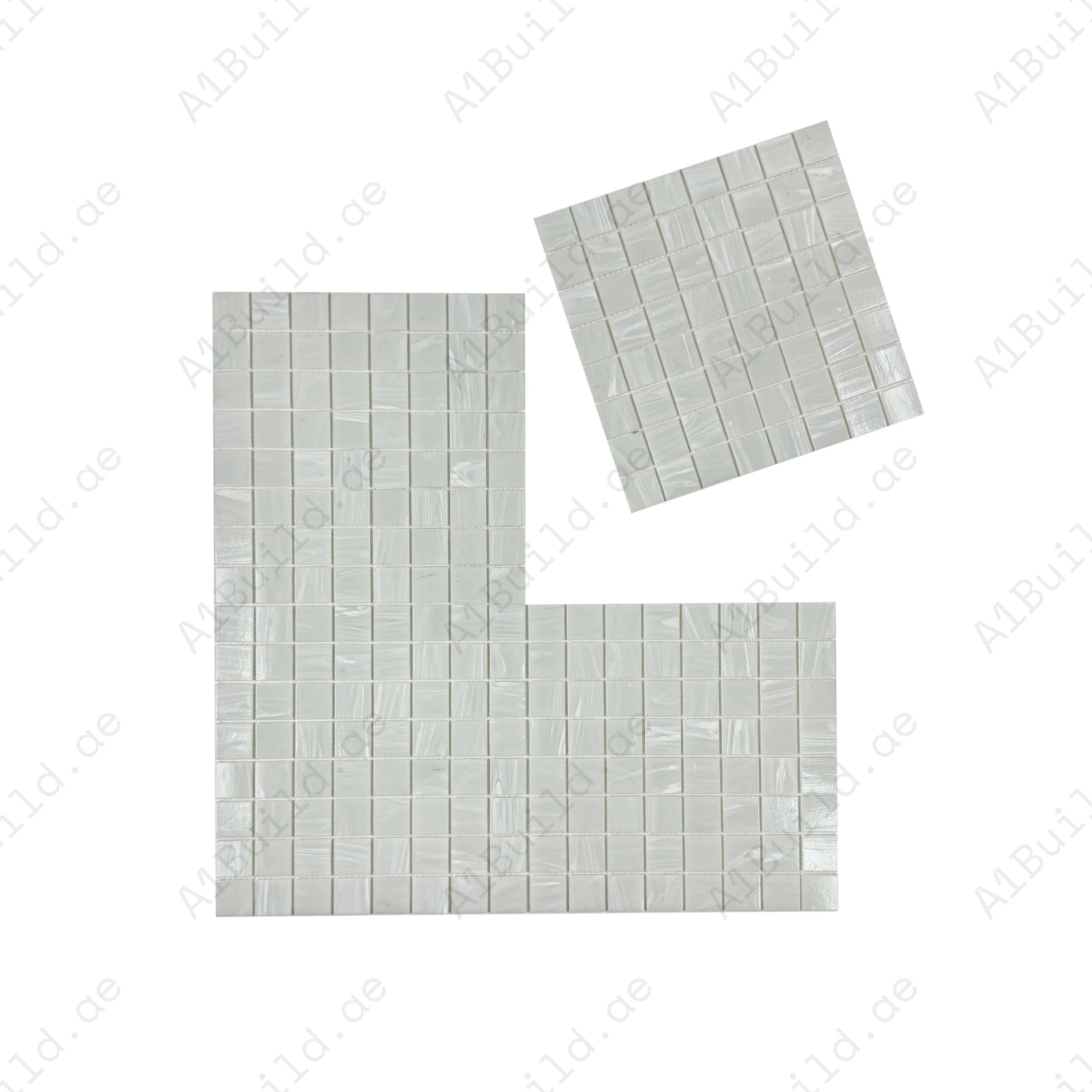 Glacial Artistry White Hand Drawing Glass Mosaic – Elegant & Durable