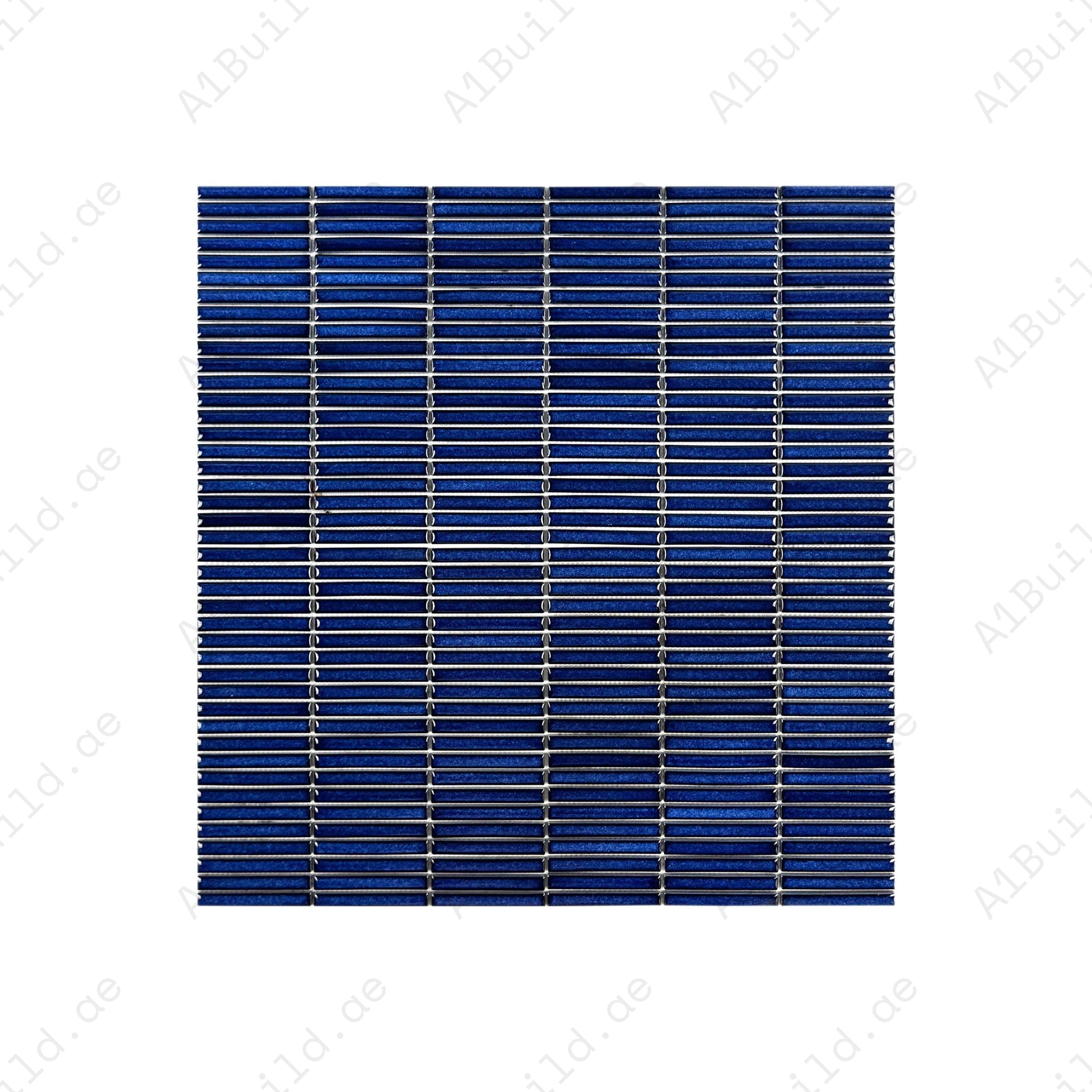 Aurora Strips Series Indigo Blue Long Strip Glossy Glazed Porcelain Mosaic