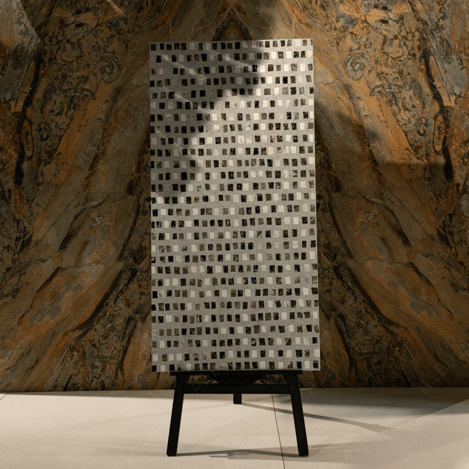 CLOBBER CHIPS GREY 60x120cm Carving Matt Porcelain Tile – 09MM