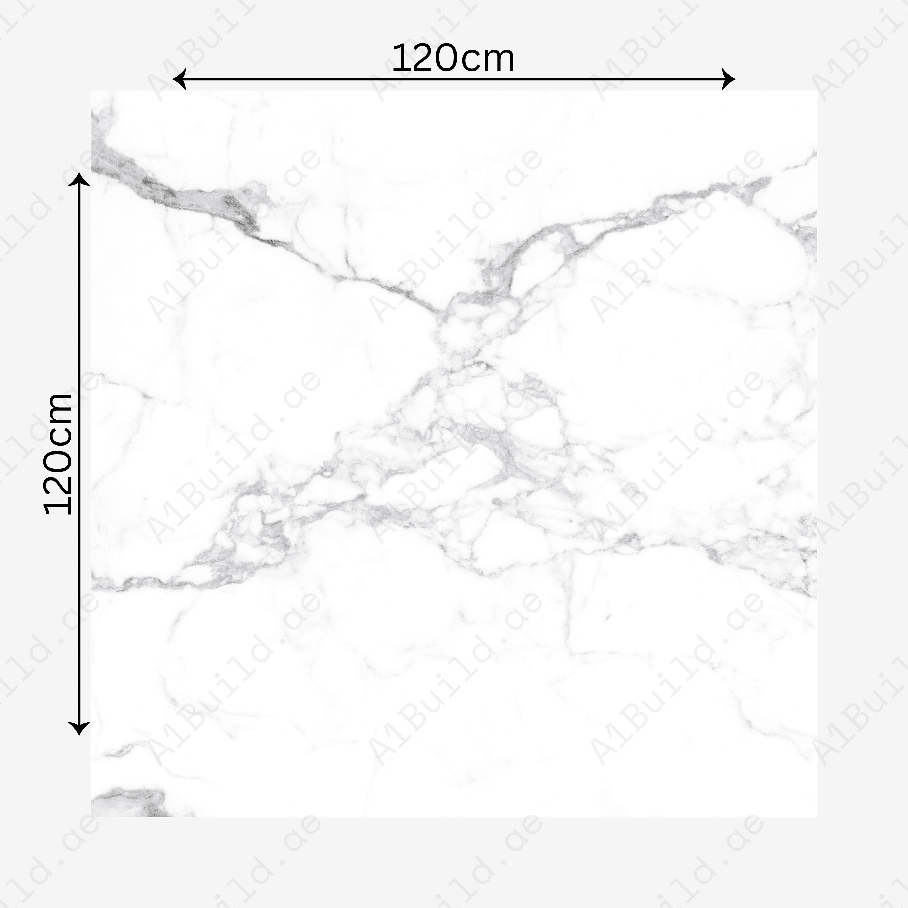 Statuario Krypton 120x120cm 09mm – Glossy