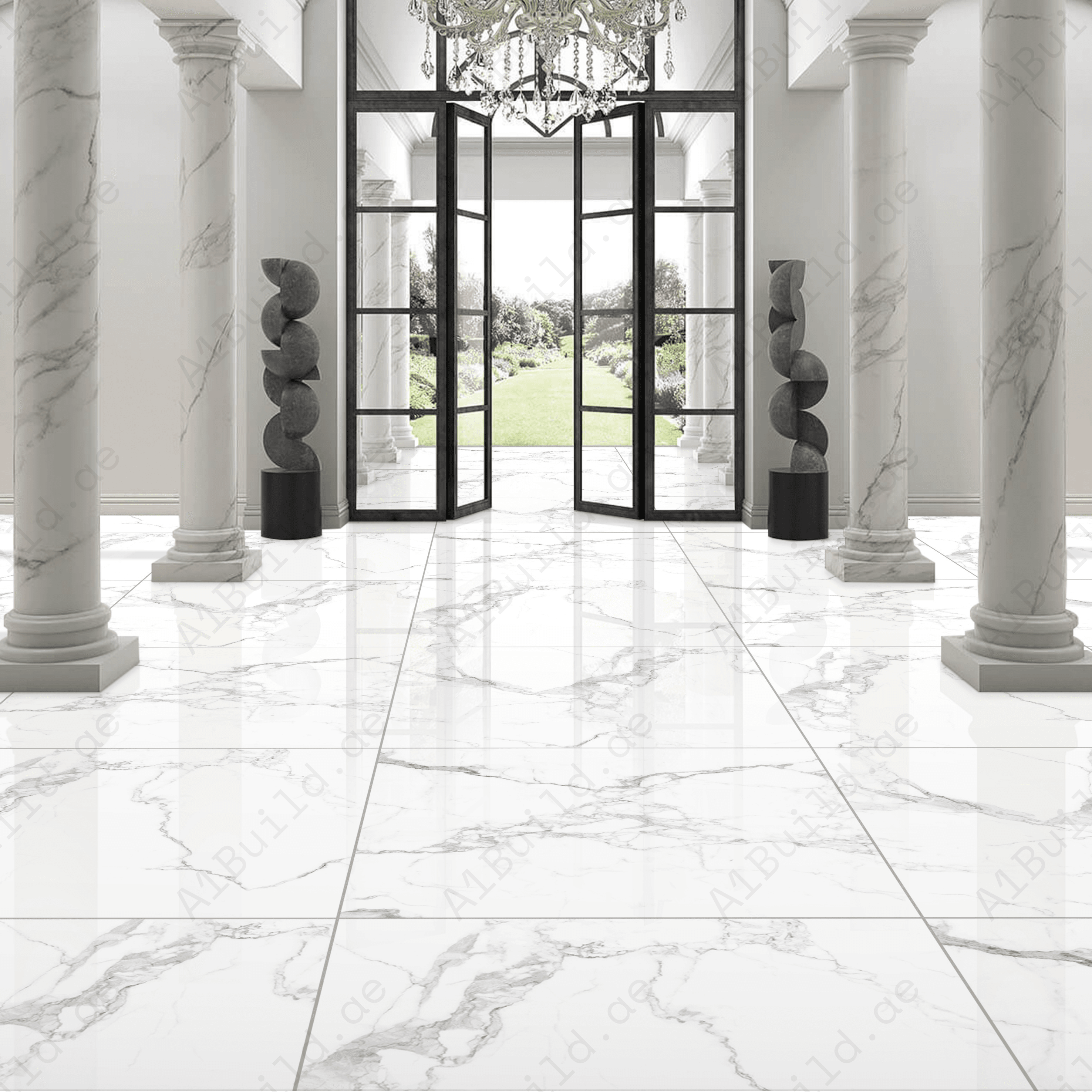 Statuario Krypton 120x120cm 09mm – Glossy