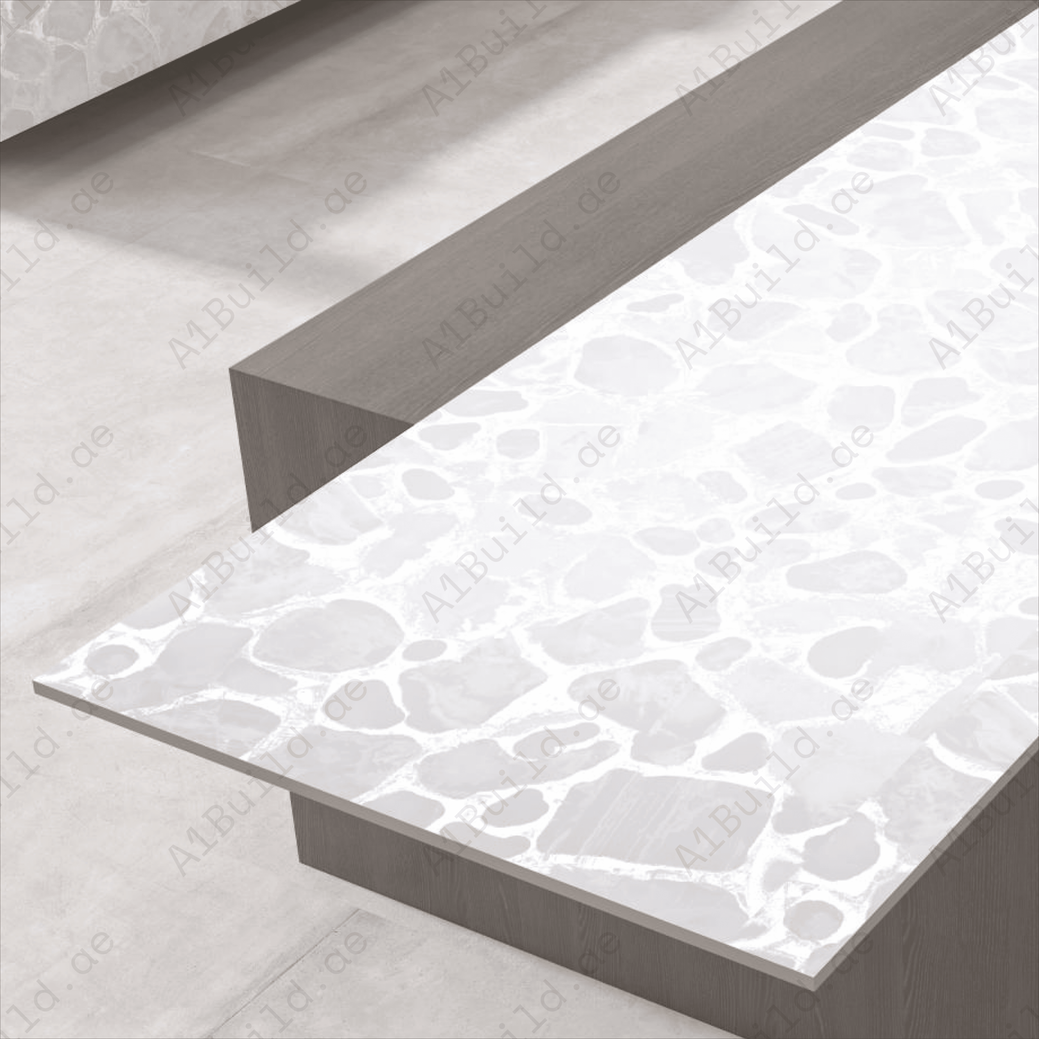 Angel White (80x240cm 15mm Random Carving Matt Finished Indoor Floor, Wall & Counter Slabs)