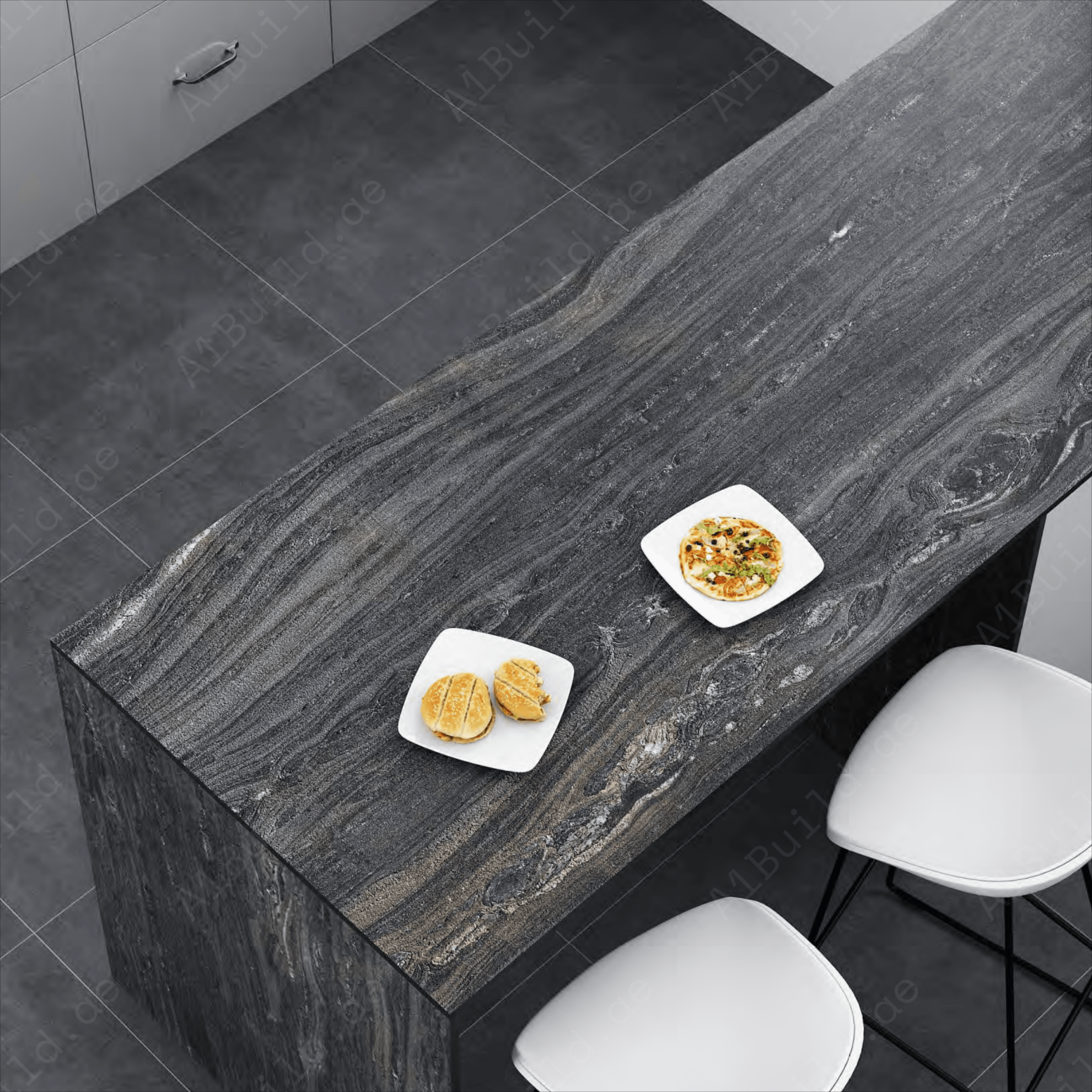 Bamboo Black (80x240cm 15mm Random Carving Matt Finished Indoor Floor, Wall & Counter Slabs)