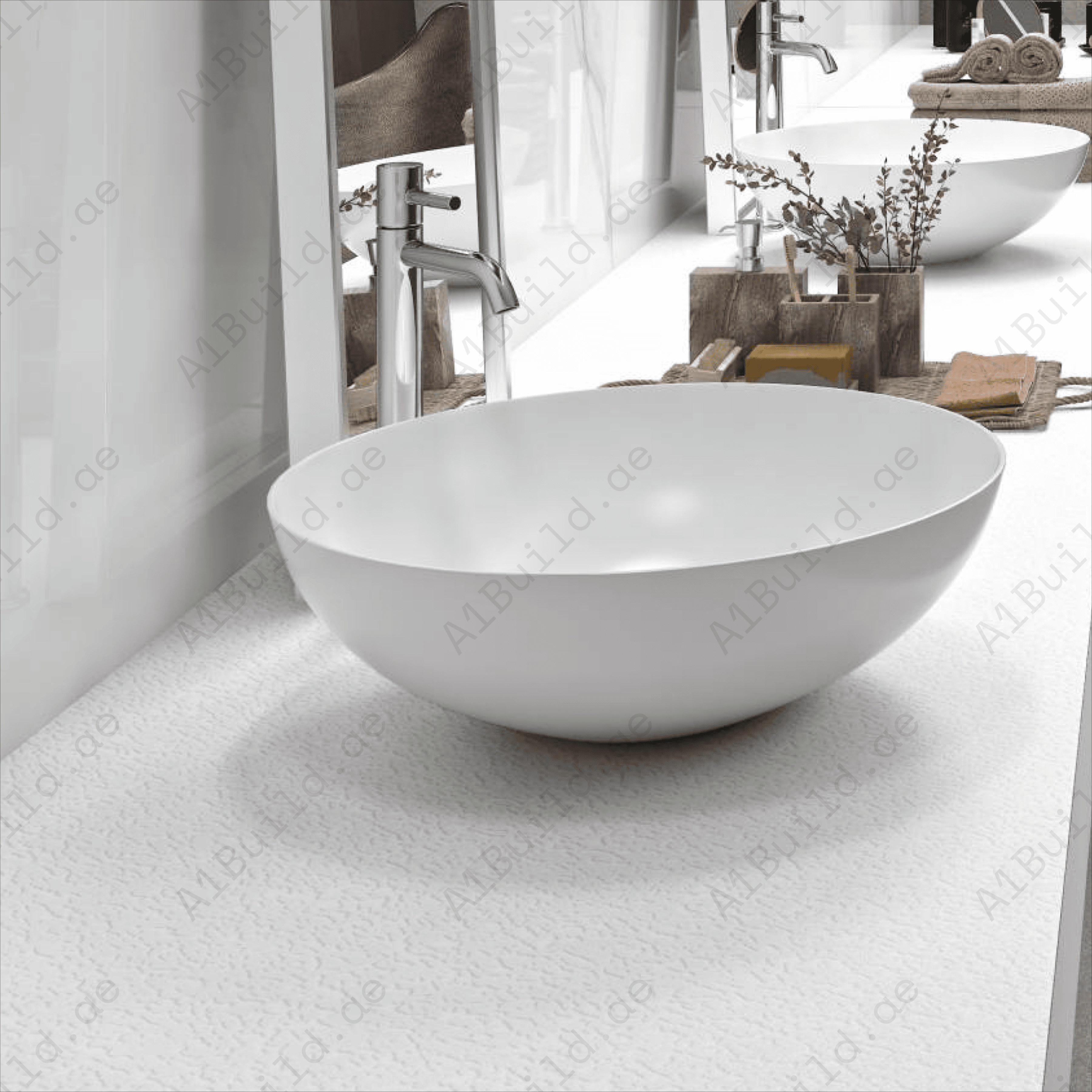 Crystal White Matt (80x240cm 15mm Random Matt Finished Indoor Floor, Wall & Counter Slabs)