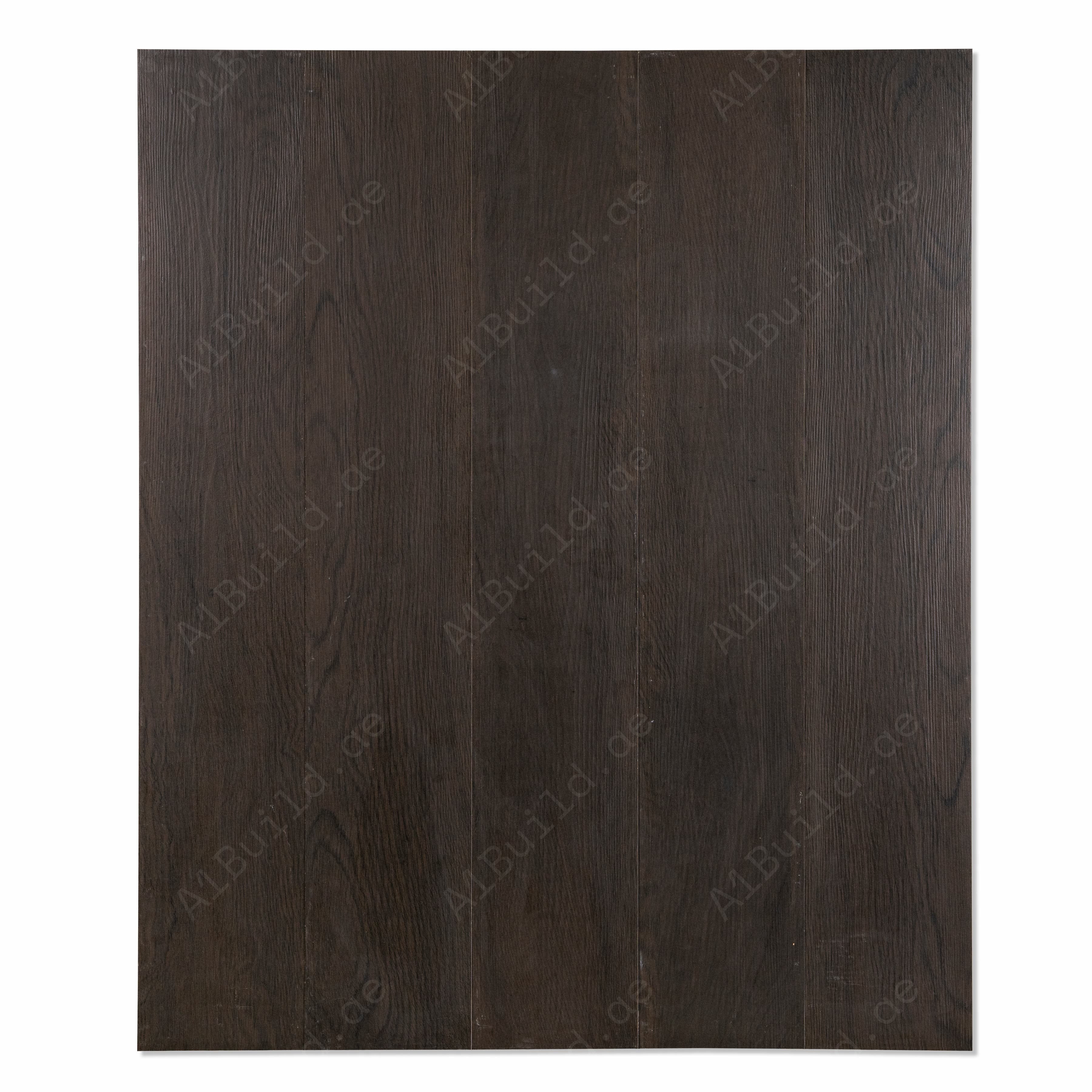 Close-up view of Emient Wenge plank tile showing rich dark wood grain finish