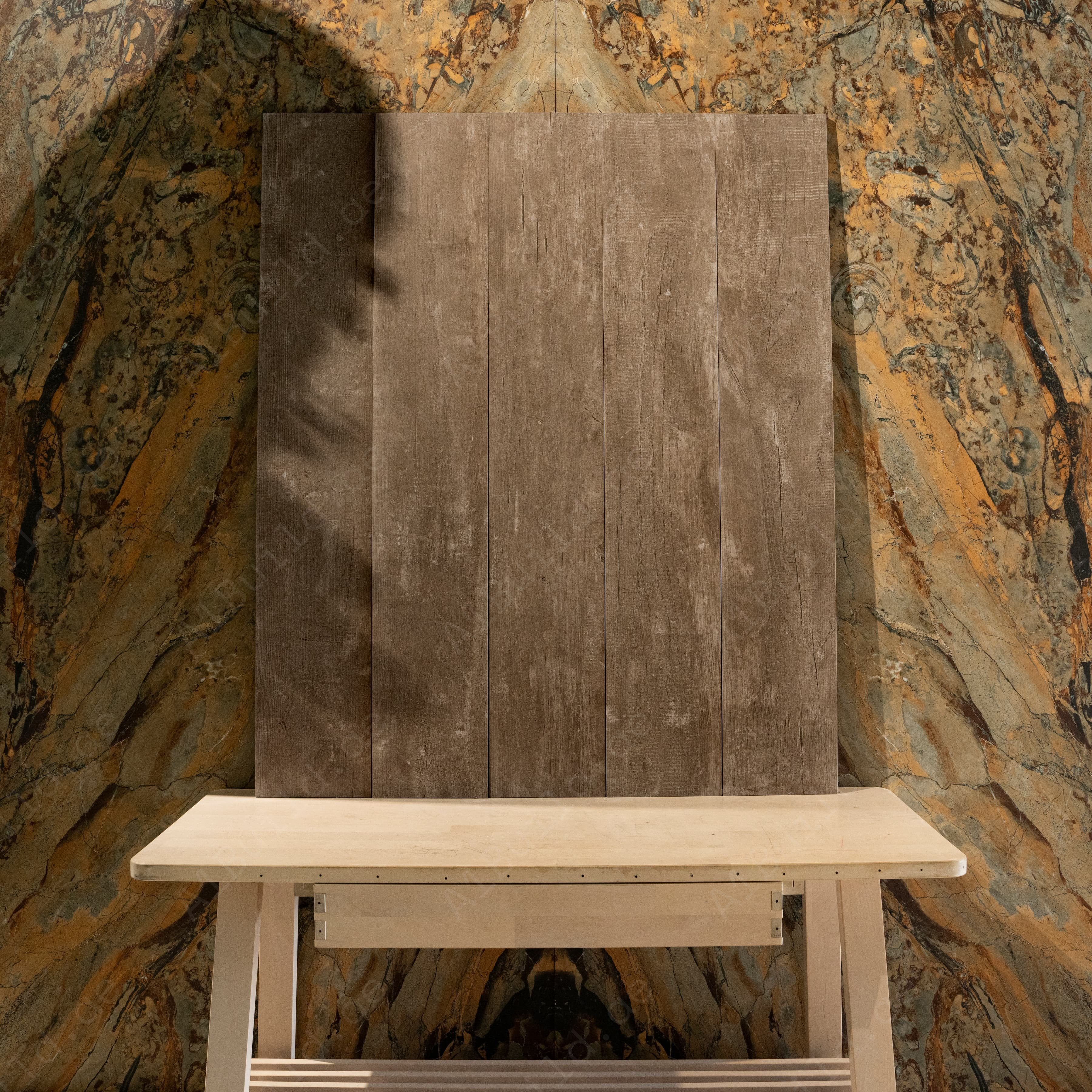 Rustic brown porcelain wood-look tile ideal for farmhouse and industrial spaces