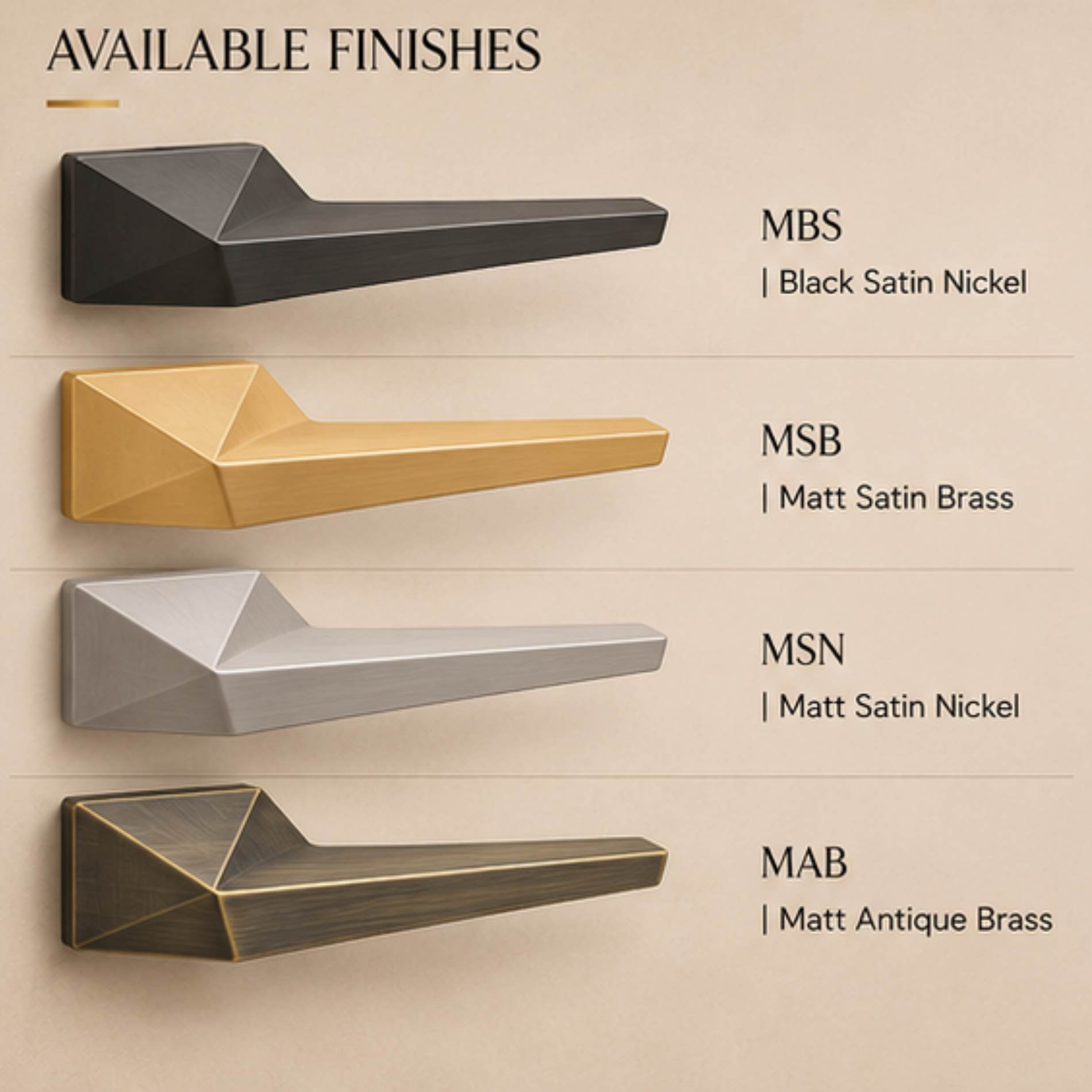ZR230470 – Imperial Arc Luxury Zinc Alloy Door Handle