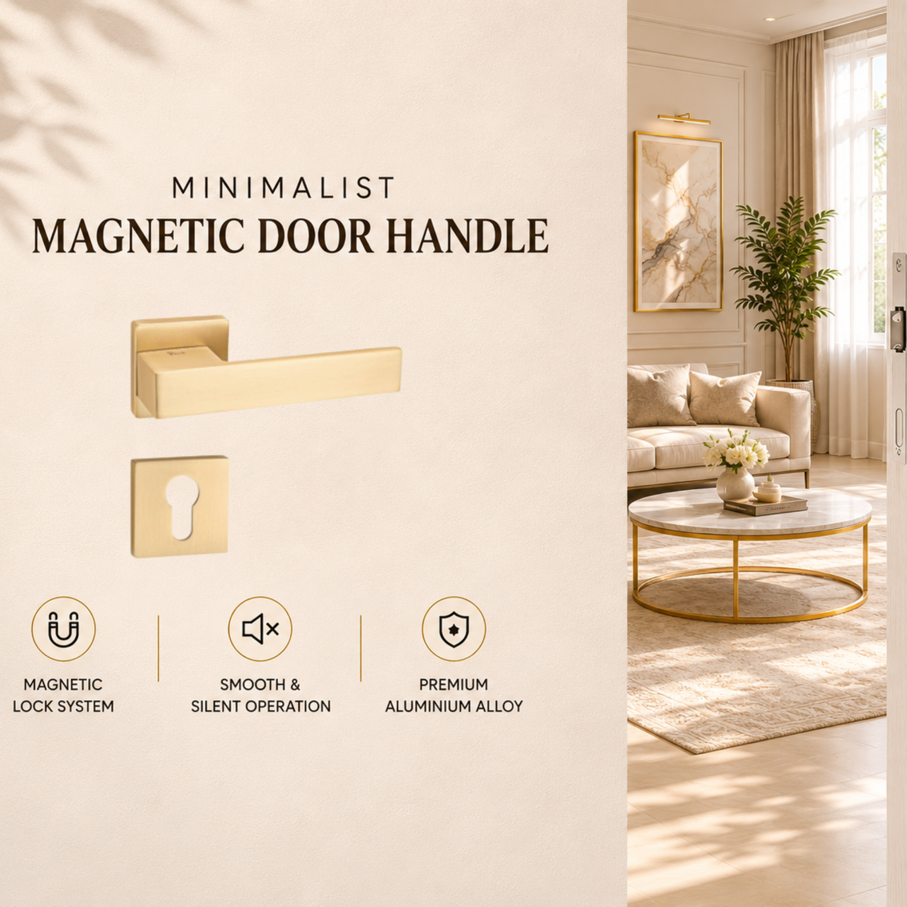 CyLenk Flerk Luxury  ZINC ALLOY ZR180603 Door Handle - PVD coating technology