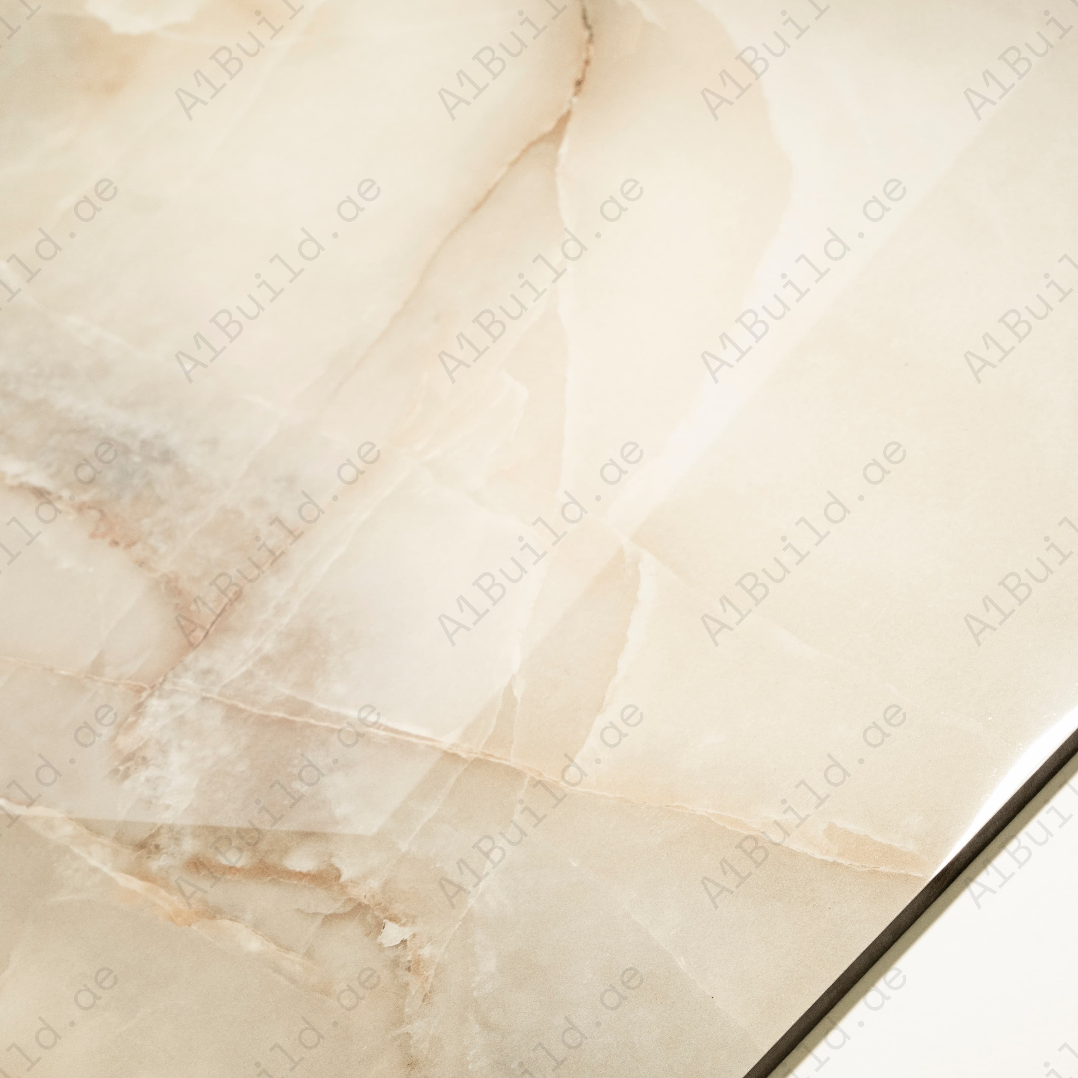 Anti Onyx Glossy Porcelain Tile 60x120cm | Golden Onyx Marble Look Large Format | Ultra-Luxury Warm Tone Floor & Wall Tile UAE Dubai Abu Dhabi