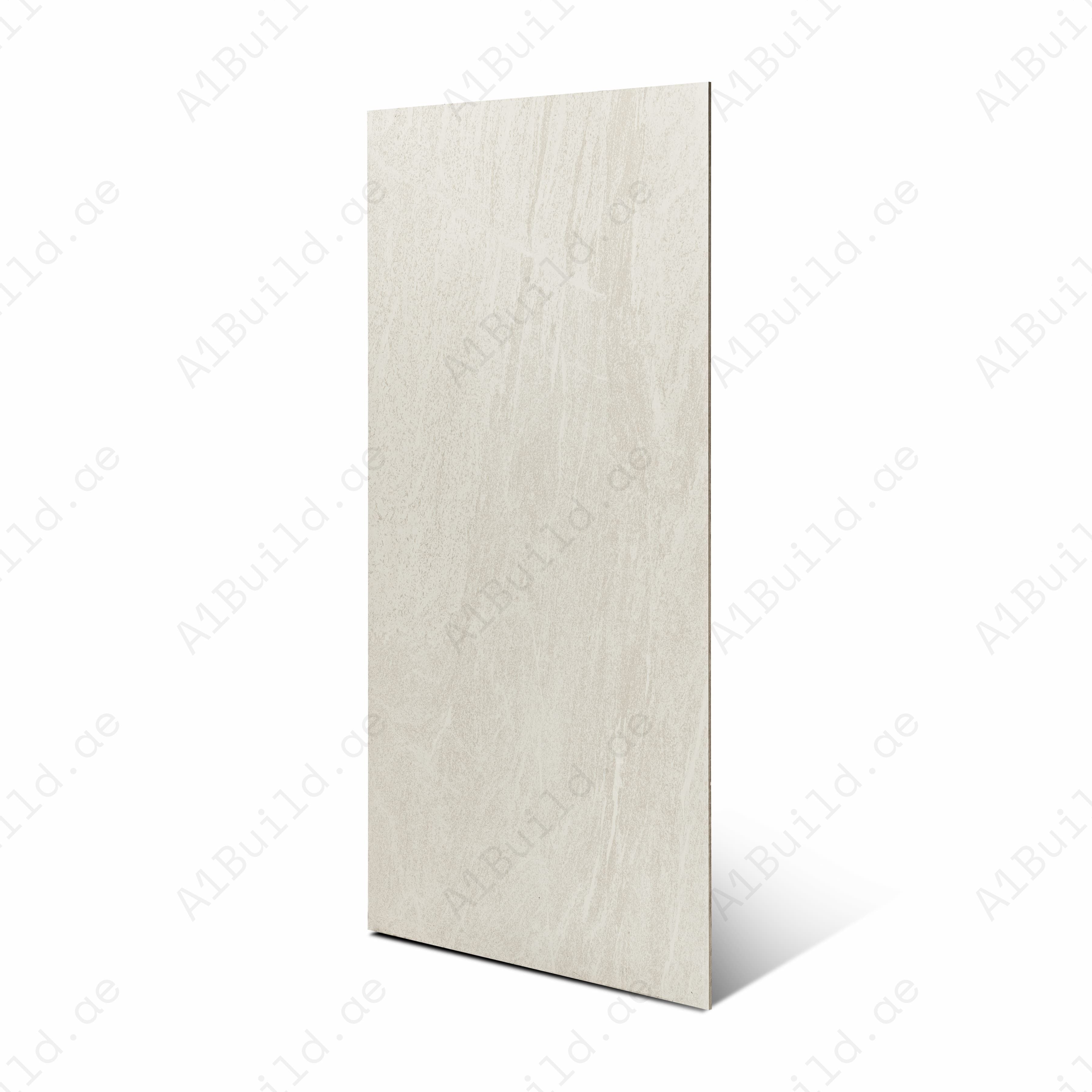 Northstone White Matte Porcelain Tile 60x120cm | Quartzite Stone Look Large Format Floor & Wall Tile | Bright Natural Stone Flooring UAE