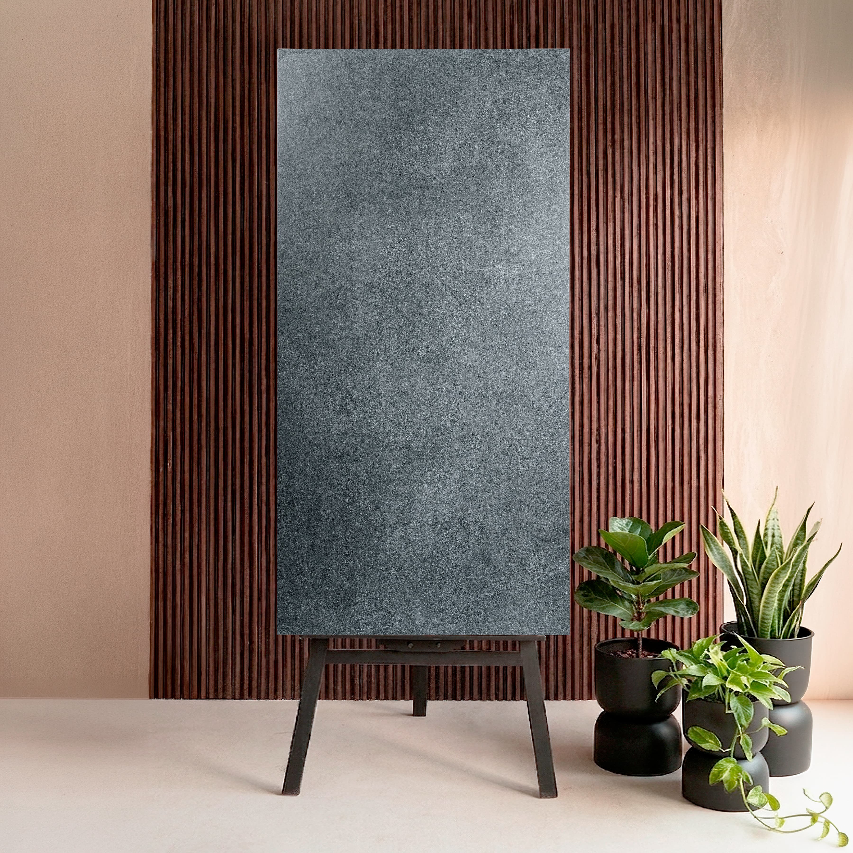 Cemento Nero Dark Cement Look Porcelain Tile 60x120cm