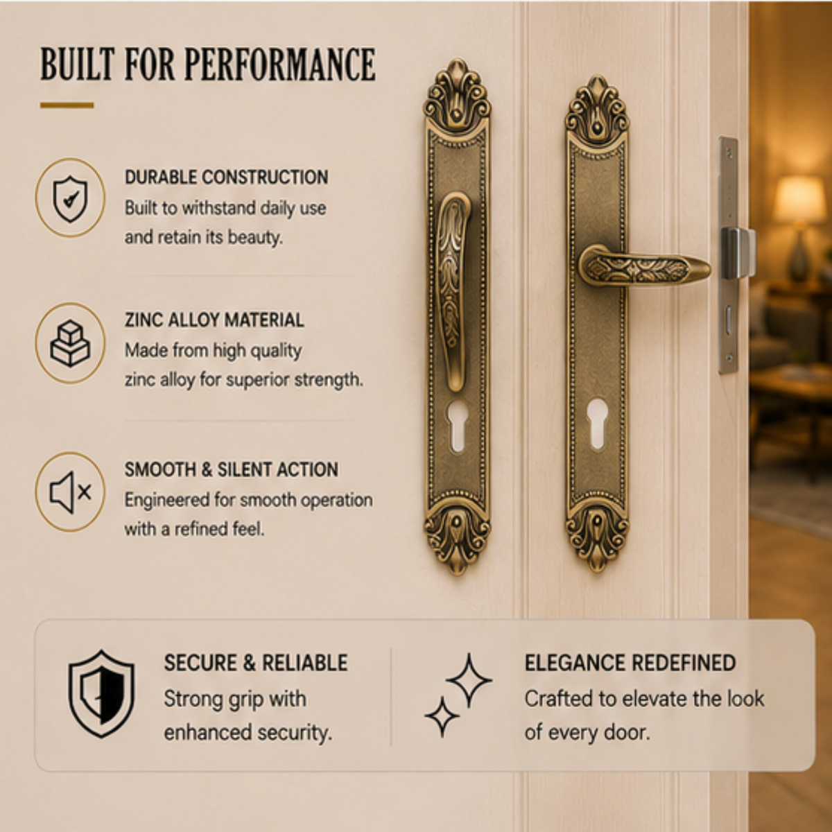 HP.9218.9304/300 – Premium Zinc Alloy Door Lock (DAB-L)