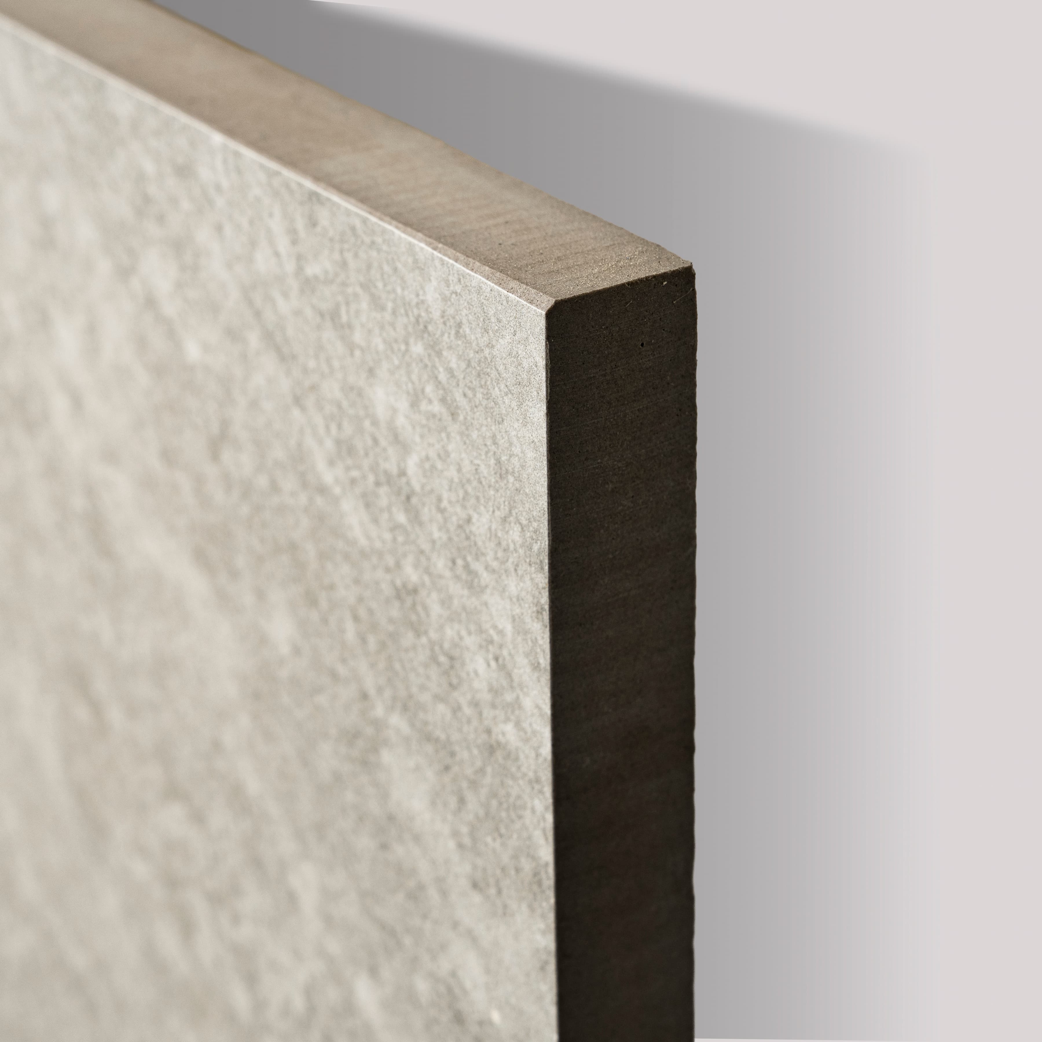 Quartz Light Grey matt porcelain tile 60x120cm x 2mm with modern stone texture. Stylish large format tile perfect for floors and walls in contemporary interiors.