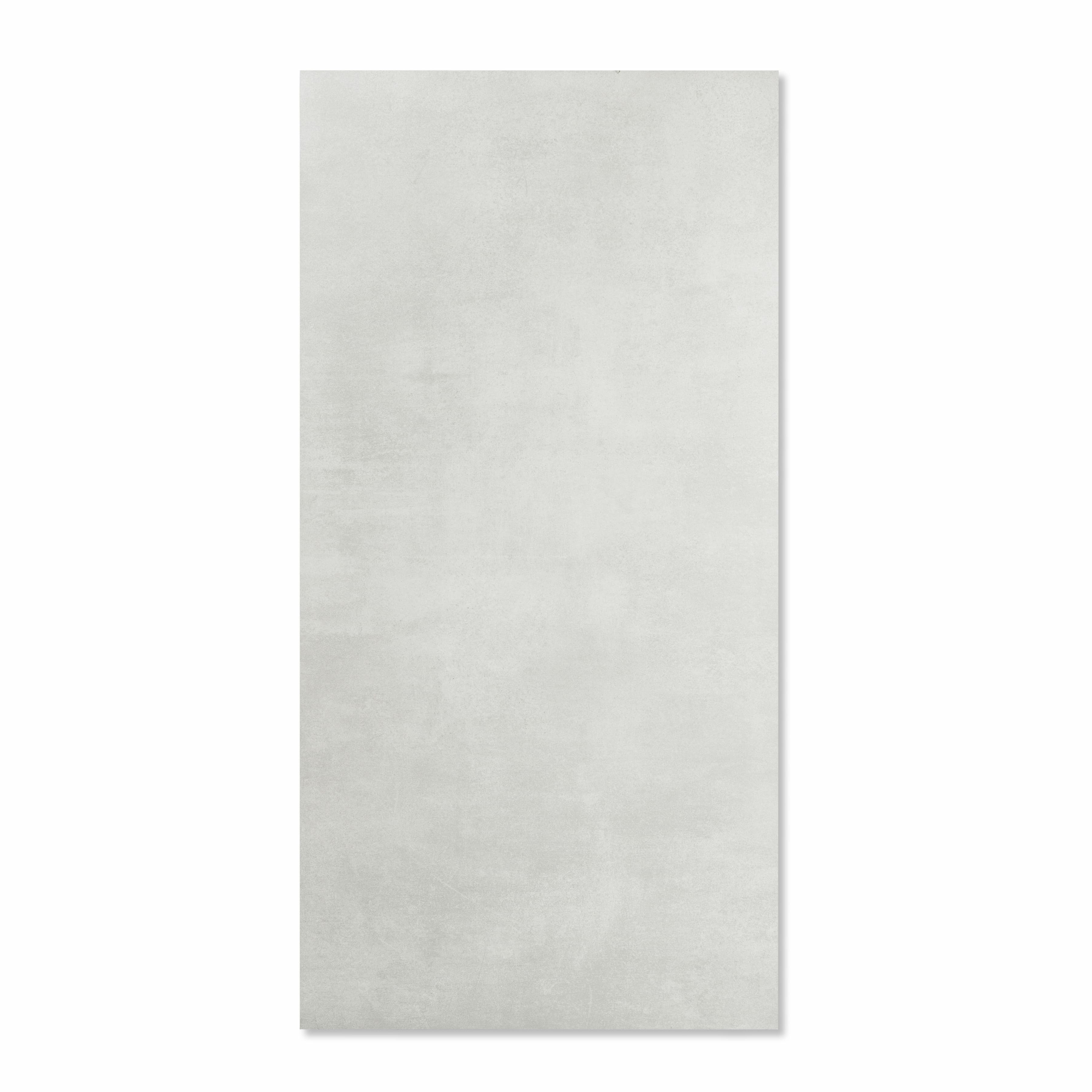 Brushed Binco Light Grey Matte Porcelain Tile 60x120cm | Micro Cement Concrete Look Large Format Floor & Wall Tile | Soft Neutral Flooring UAE