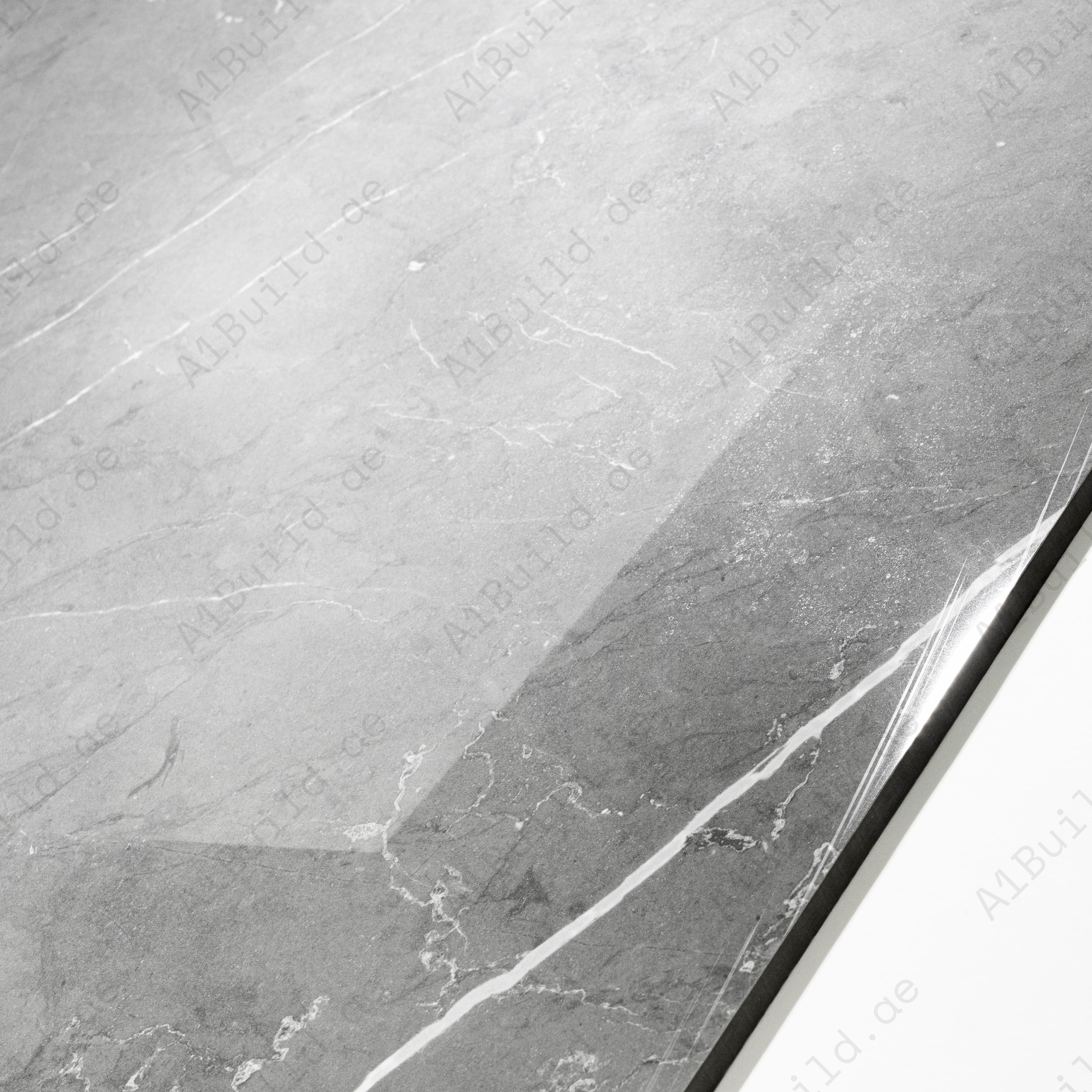 Pietra Grey Glossy Porcelain Tile 60x120cm | Cool Dark Grey Marble Look Large Format | Luxury Floor & Wall Tile UAE