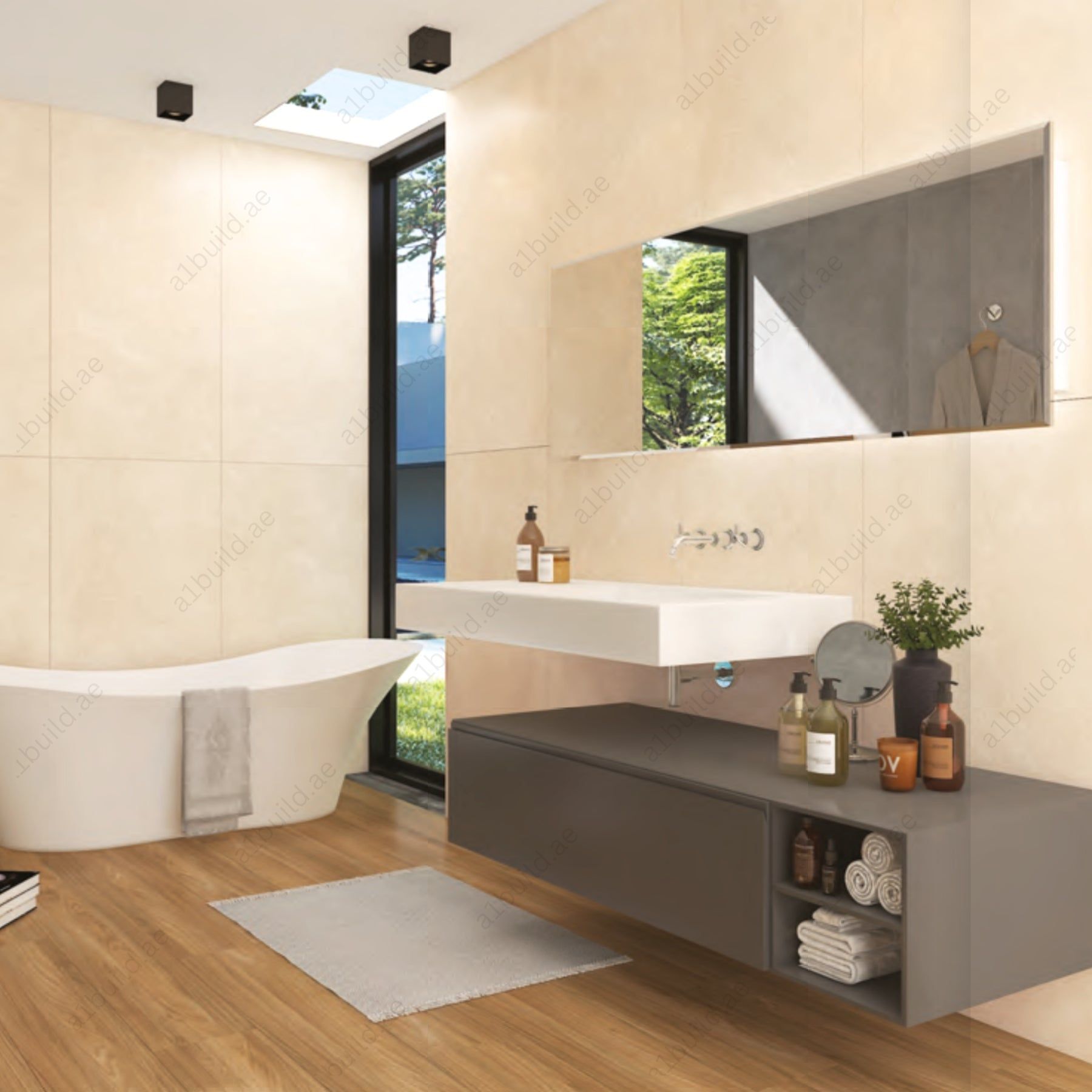 Barera Beige (80x160cm 09mm random matt finished indoor floor & wall tiles)